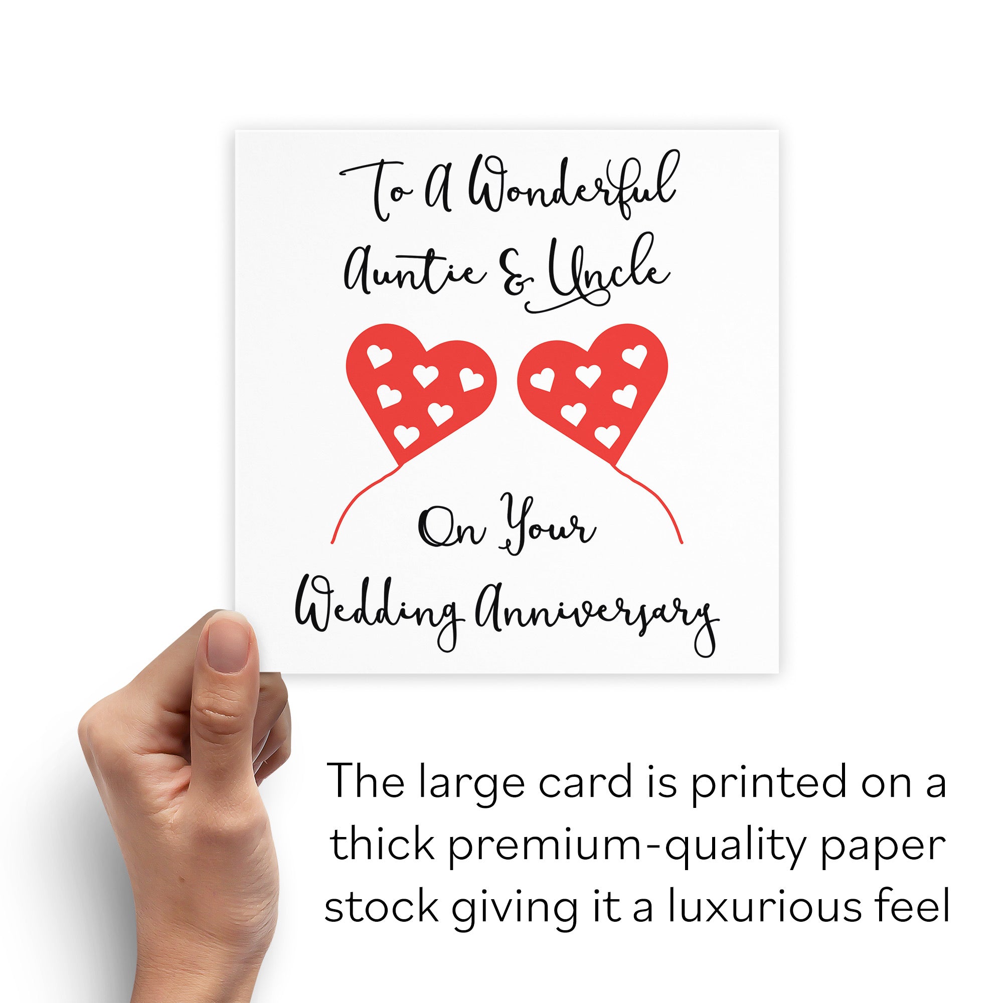 Large Auntie And Uncle Anniversary Card Love Heart - Default Title (B0BBRTRS82)