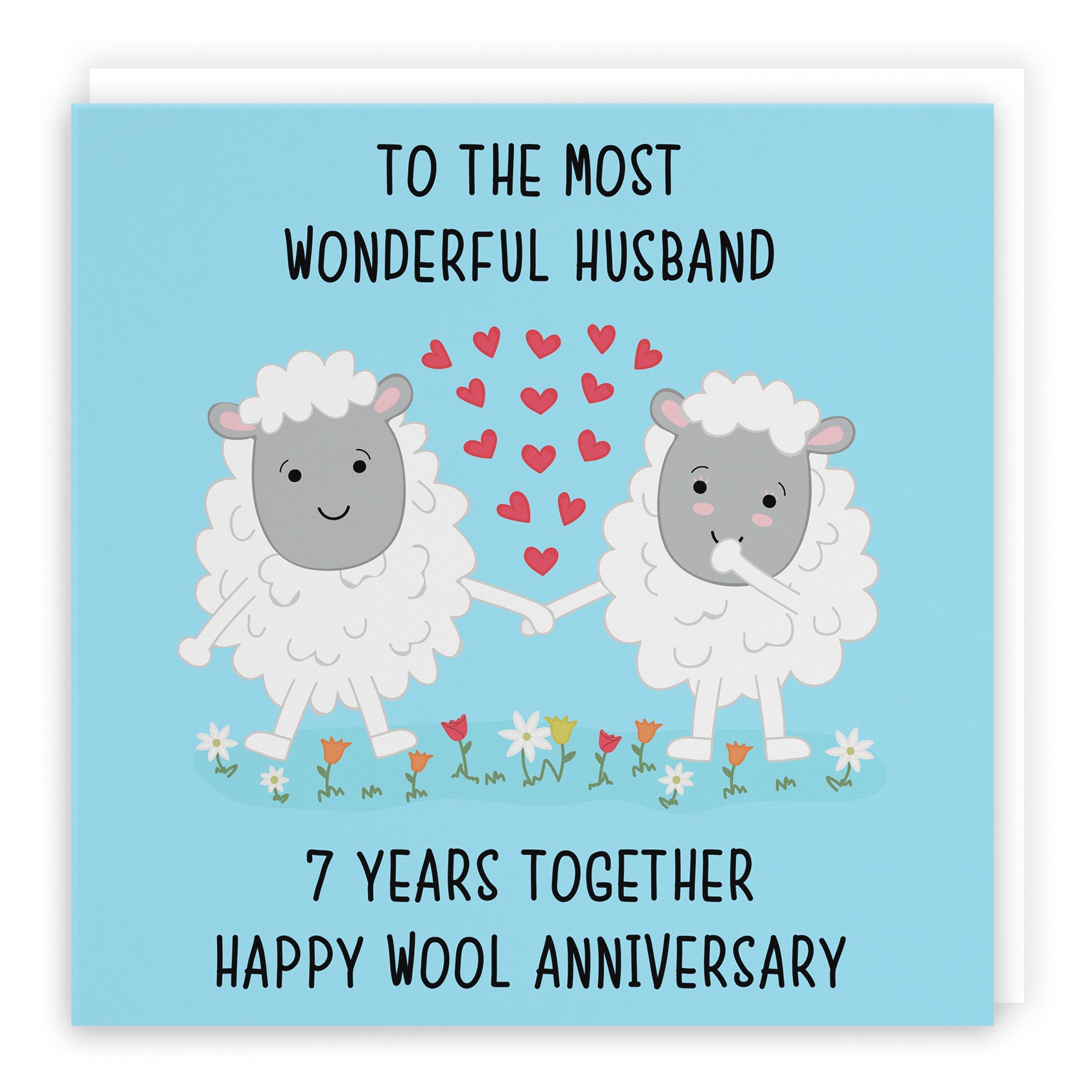 Large Husband 7th Anniversary Card Iconic - Default Title (B0BBRV1949)