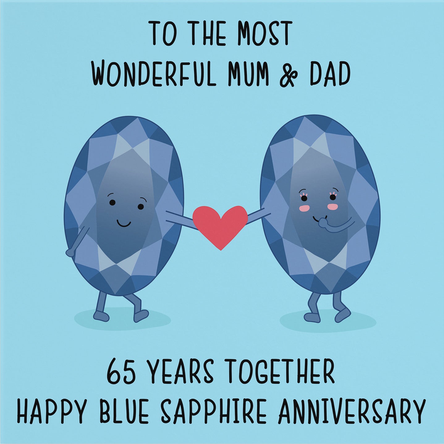 Large Mum And Dad 65th Anniversary Card Iconic - Default Title (B0BBRV9D1V)