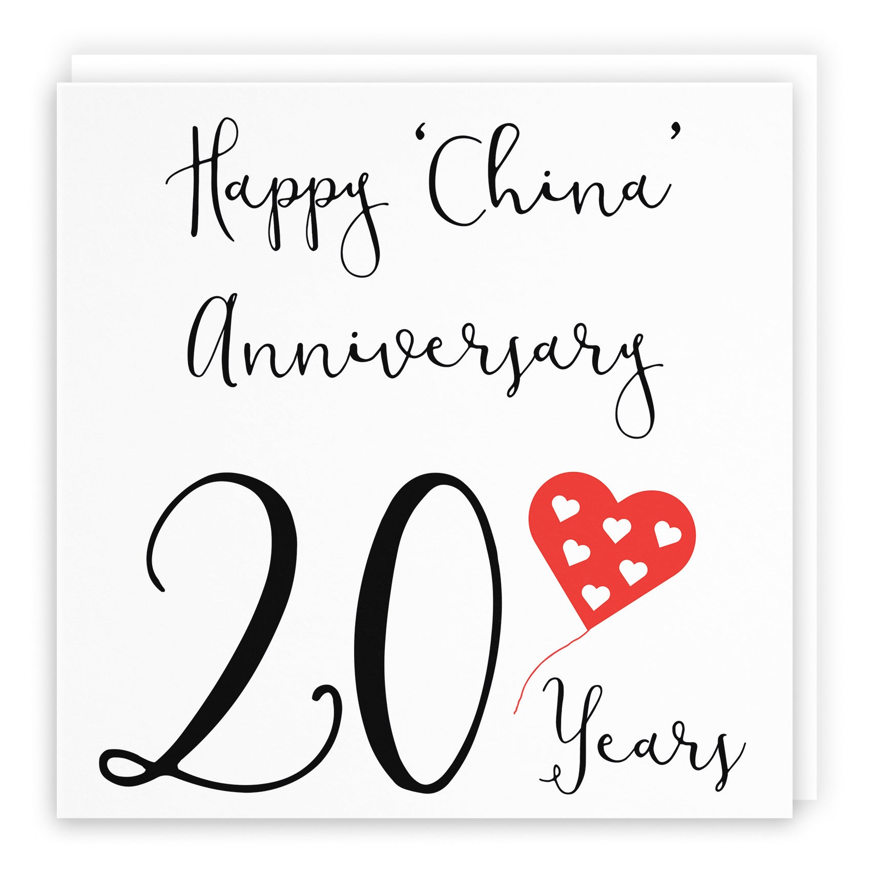 Large 20th Anniversary Card Red Heart - Default Title (B0BBRVCMZ6)