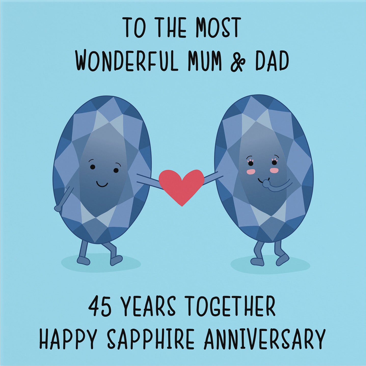 Large Mum And Dad 45th Anniversary Card Iconic - Default Title (B0BBRVVYZ8)