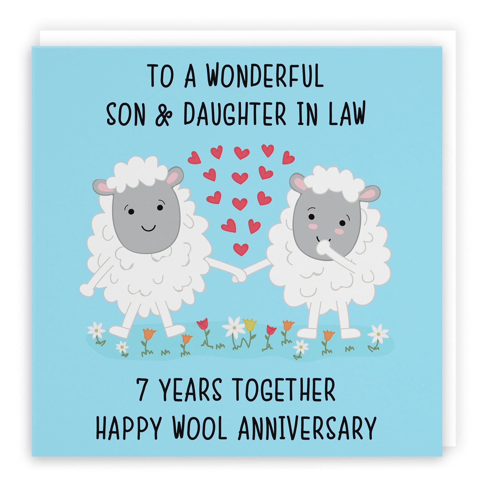 Large Son And Daughter In Law 7th Anniversary Card Iconic - Default Title (B0BBRWLF5Q)
