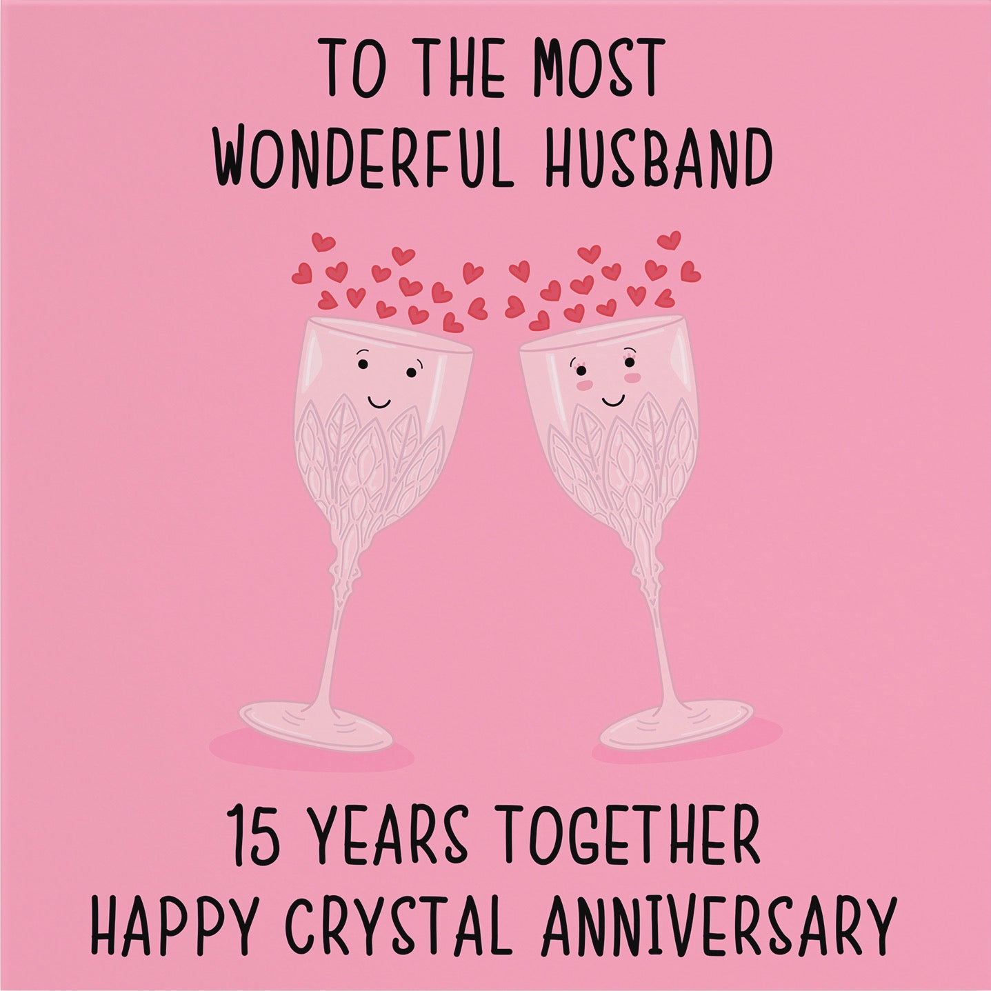 Large Husband 15th Anniversary Card Iconic - Default Title (B0BBRWNCZ5)