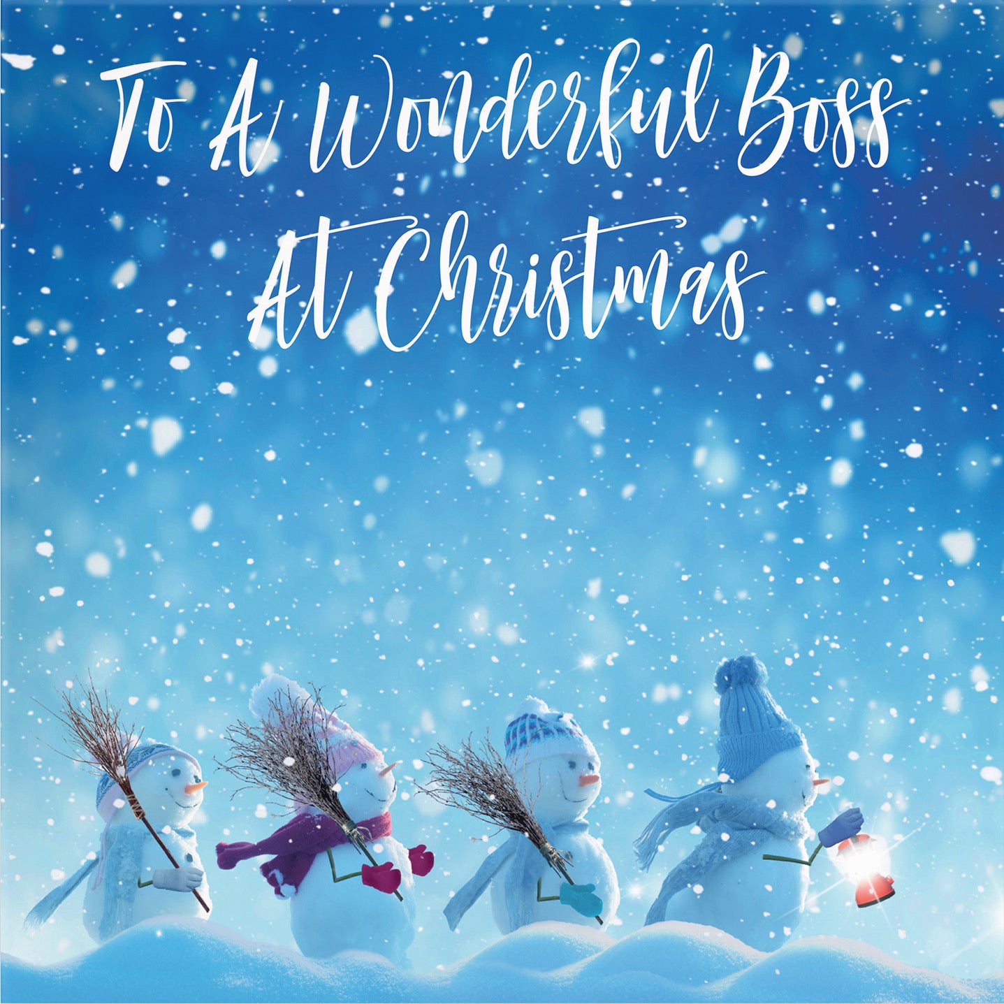 Large Boss Christmas Card Snow People - Default Title (B0BBS1CRYC)