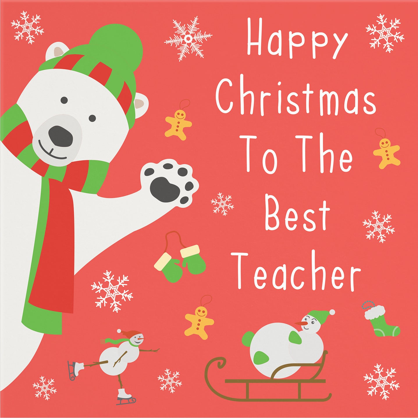 Large Teacher Christmas Card Iconic - Default Title (B0BBS2SRSS)