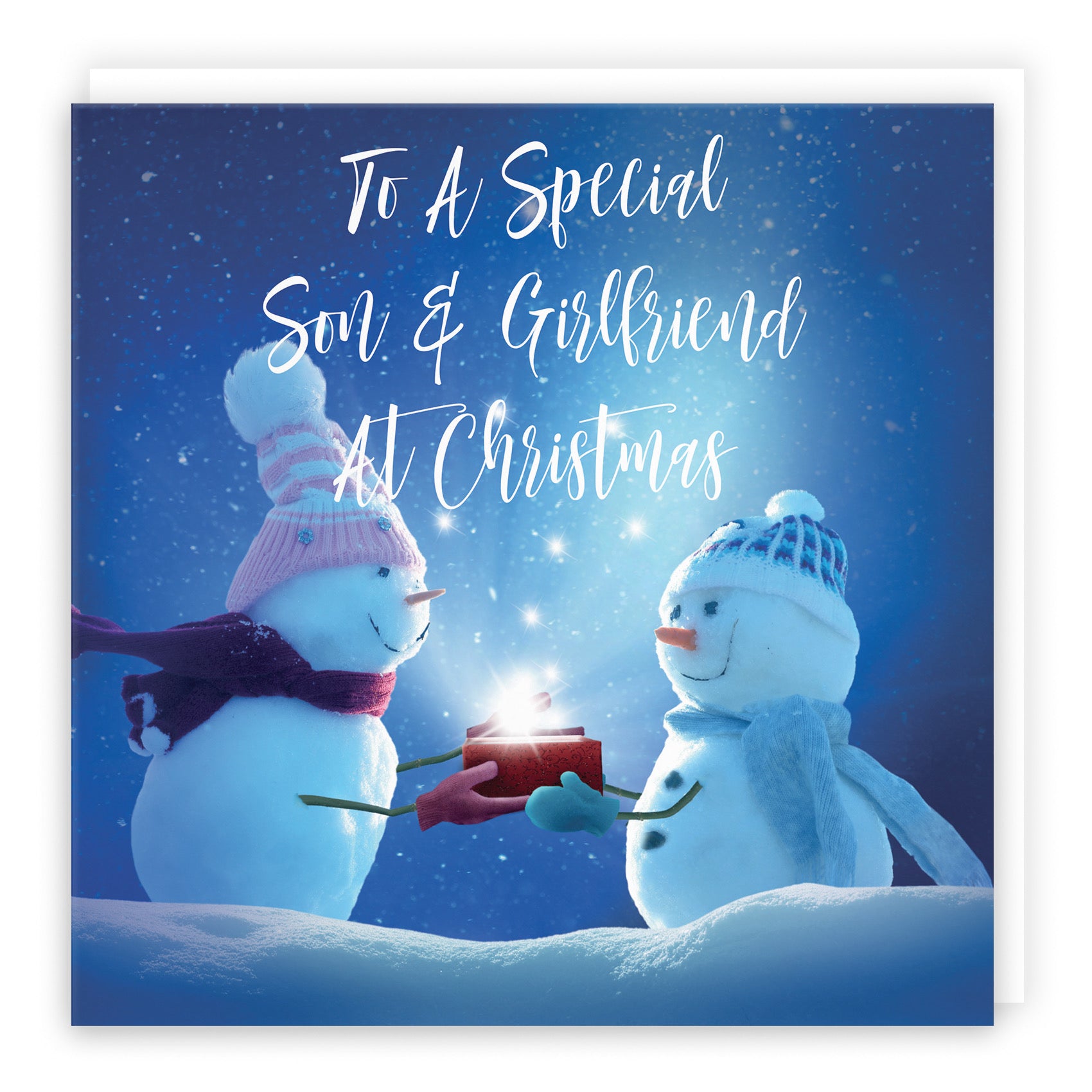 Large Son And Girlfriend Christmas Card Starry Night - Default Title (B0BBS38WDW)