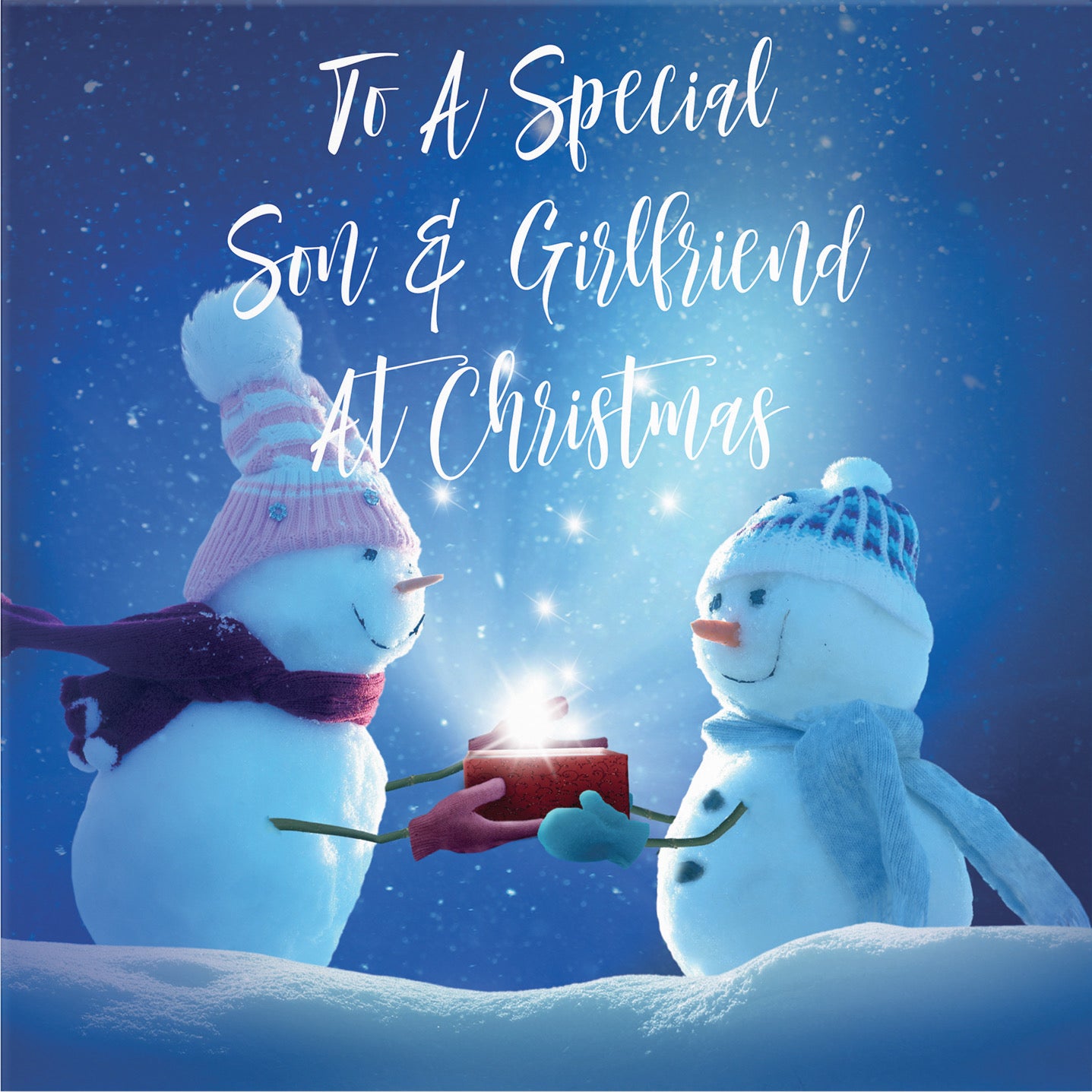 Large Son And Girlfriend Christmas Card Starry Night - Default Title (B0BBS38WDW)