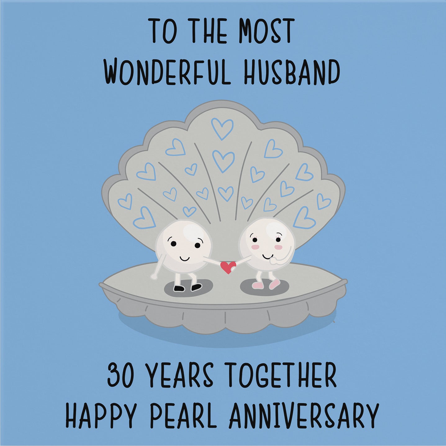 Large Husband 30th Anniversary Card Iconic - Default Title (B0BBSGCTQN)