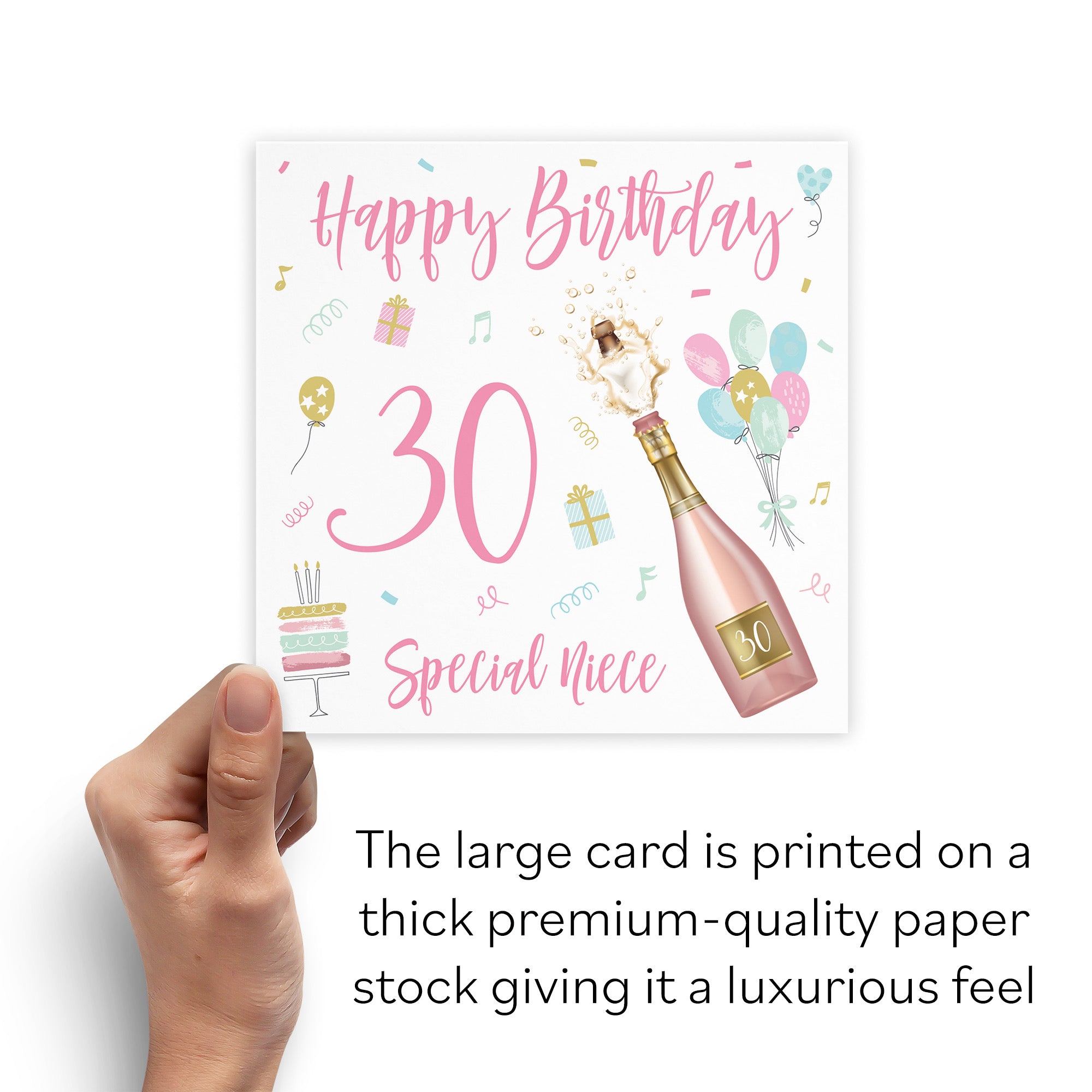 Large Niece 30th Birthday Card Champagne - Default Title (B0BPT1GWJL)