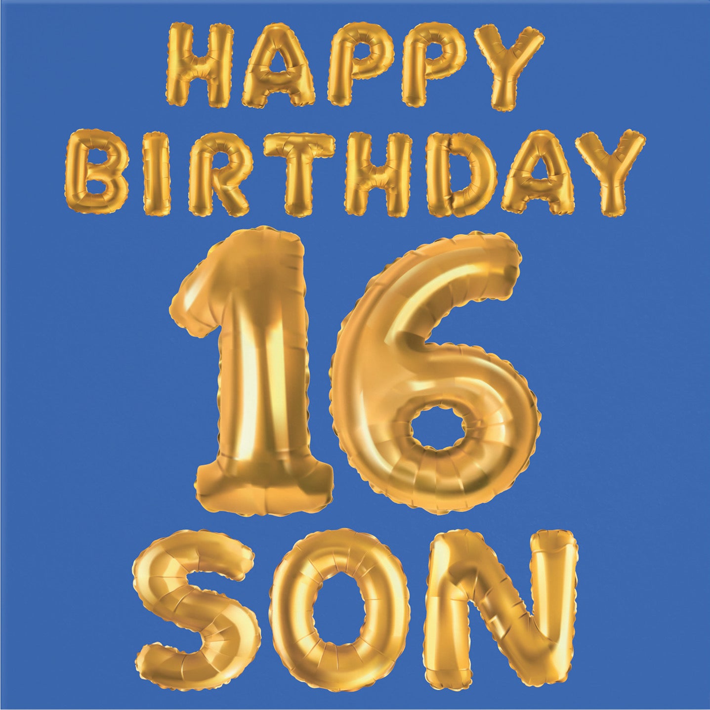 Large Son 16th Birthday Card Balloon - Default Title (B0BPT4FD48)