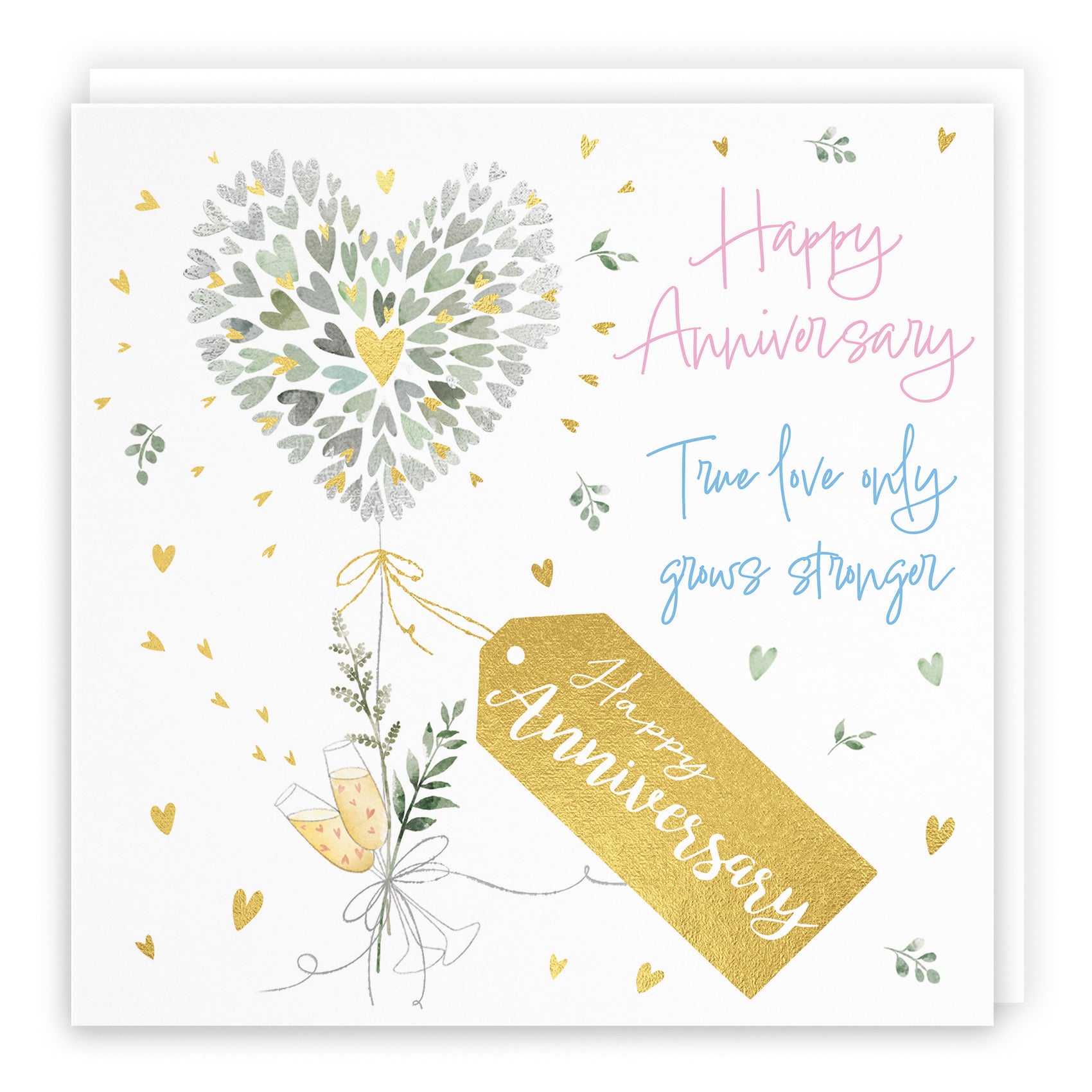 Contemporary Hearts Anniversary Card Milo's Gallery - Default Title (B0CKJ42DYB)