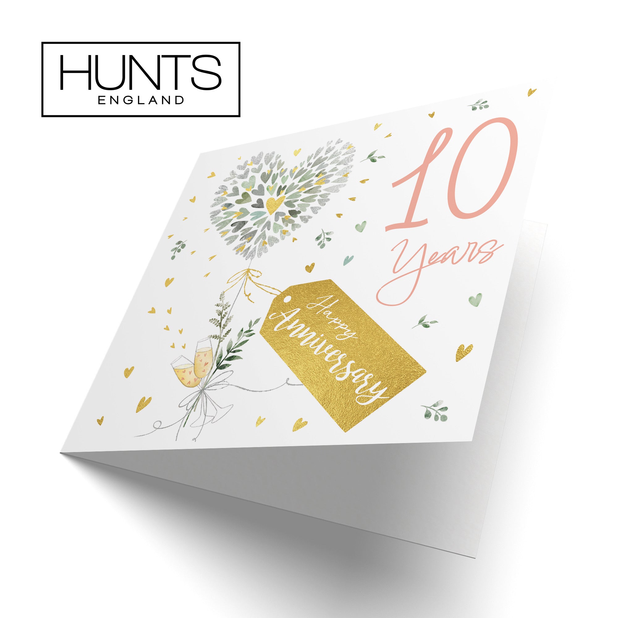 10th Anniversary Card Contemporary Hearts Milo's Gallery - Default Title (B0CKJ5HT4K)