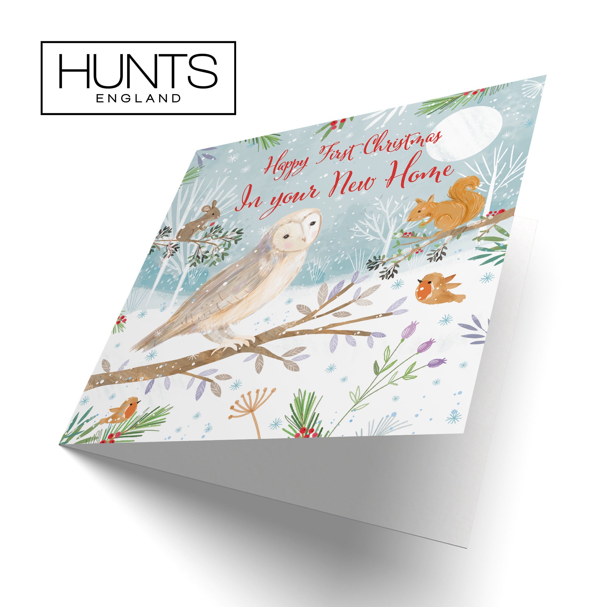 1st Christmas In New Home Cute Owl Card Nature's Treasures - Default Title (B0CMJ6R15L)