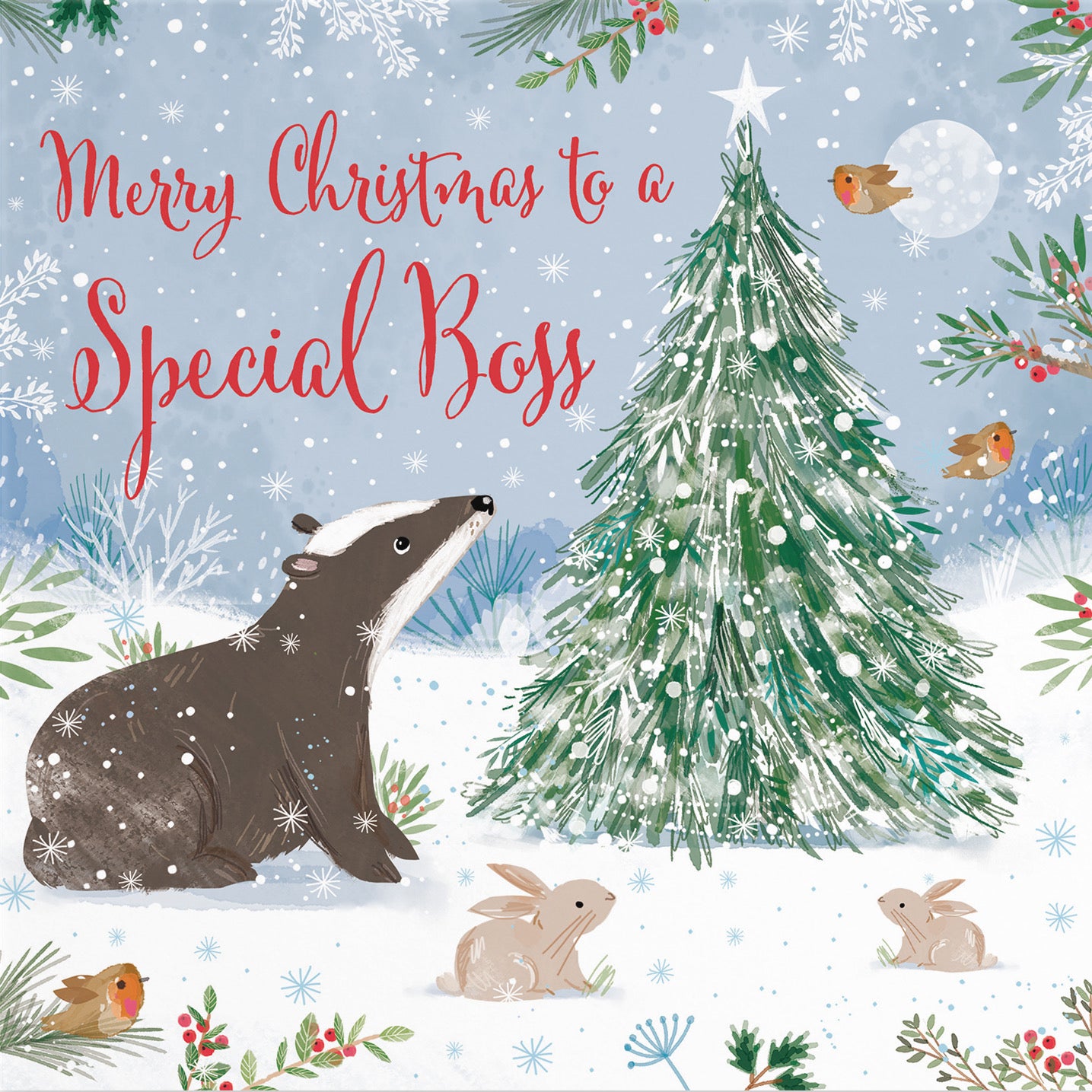 Badger Boss Christmas Card Nature's Treasures - Default Title (B0CMJ9S33W)