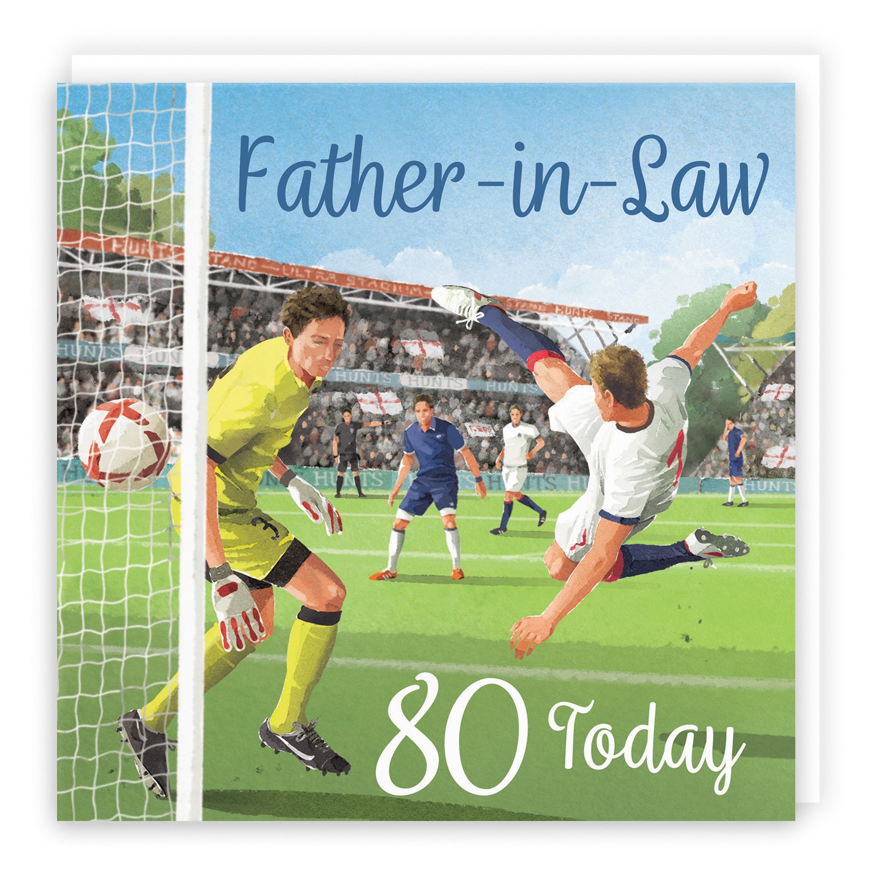 80th Father In Law Football Birthday Card Milo's Gallery - Default Title (B0CNXY8QNB)