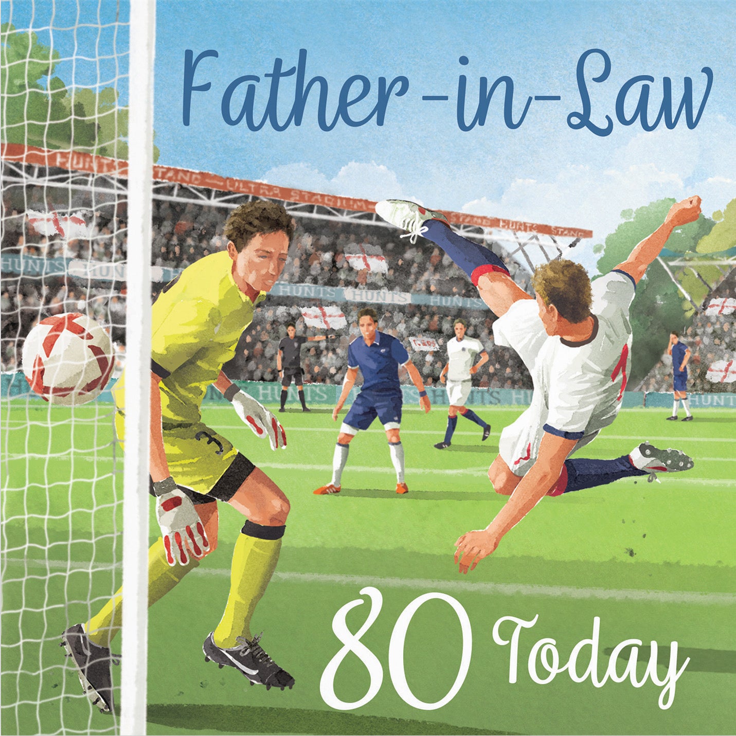 80th Father In Law Football Birthday Card Milo's Gallery - Default Title (B0CNXY8QNB)