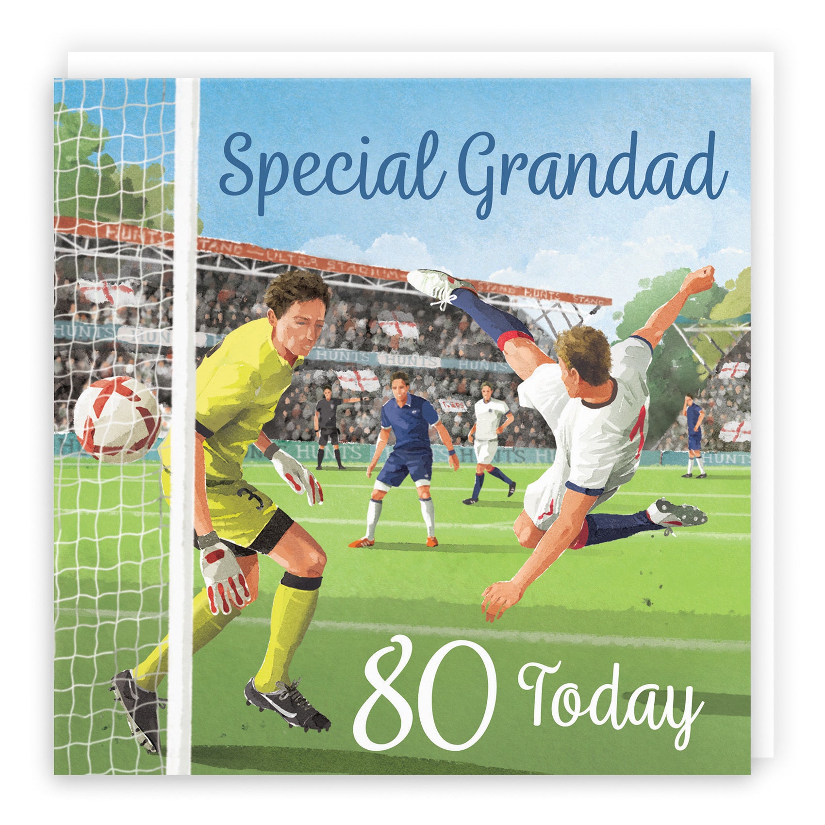 80th Grandad Football Birthday Card Milo's Gallery - Default Title (B0CNXZ1BWP)
