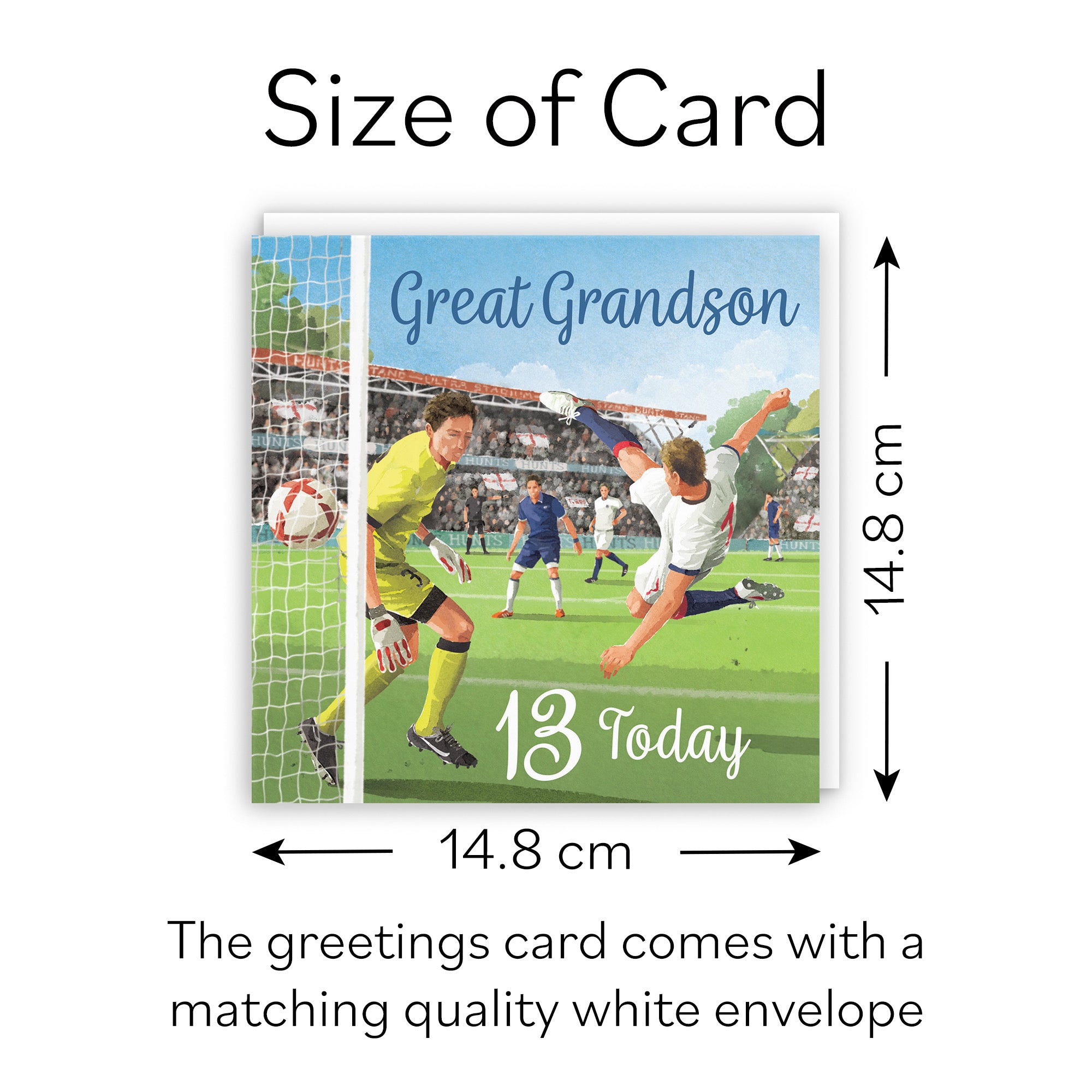 13th Great Grandson Football Birthday Card Milo's Gallery - Default Title (B0CNXZ6VY4)