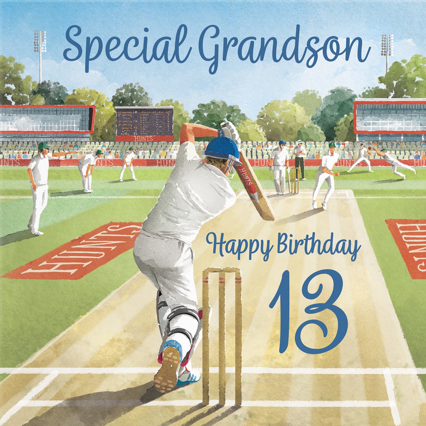 13th Grandson Cricket Birthday Card Milo's Gallery - Default Title (B0CPMCZ871)
