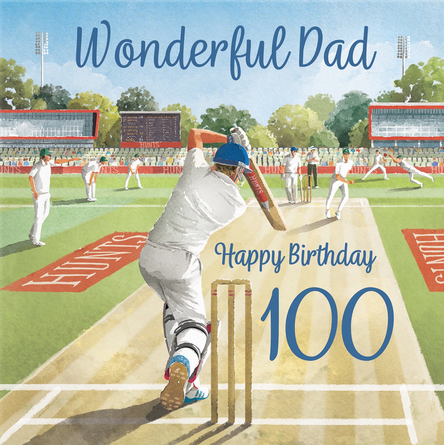 100th Dad Cricket Birthday Card Milo's Gallery - Default Title (B0CPMDFLM1)