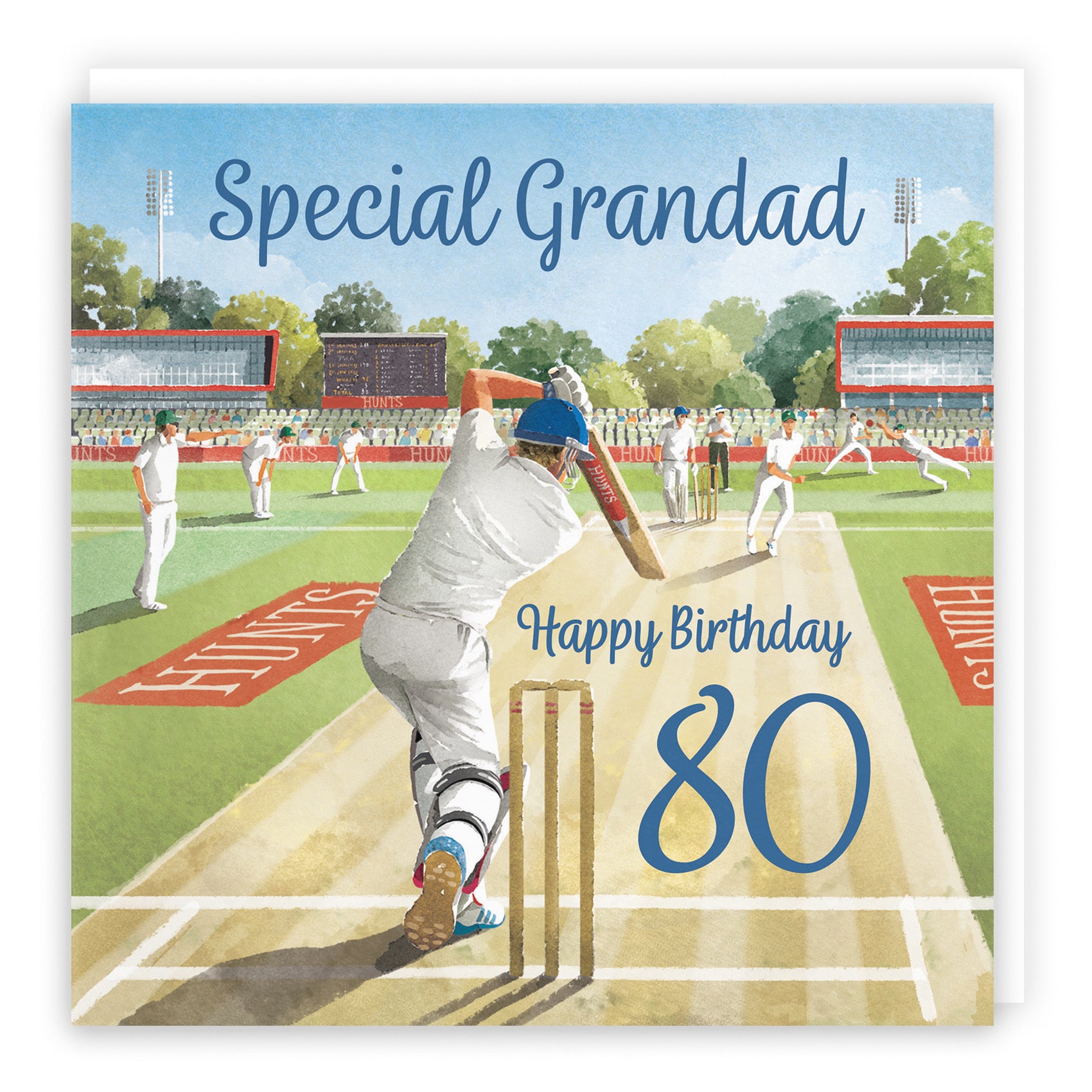 80th Grandad Cricket Birthday Card Milo's Gallery - Default Title (B0CPMFRDQ3)