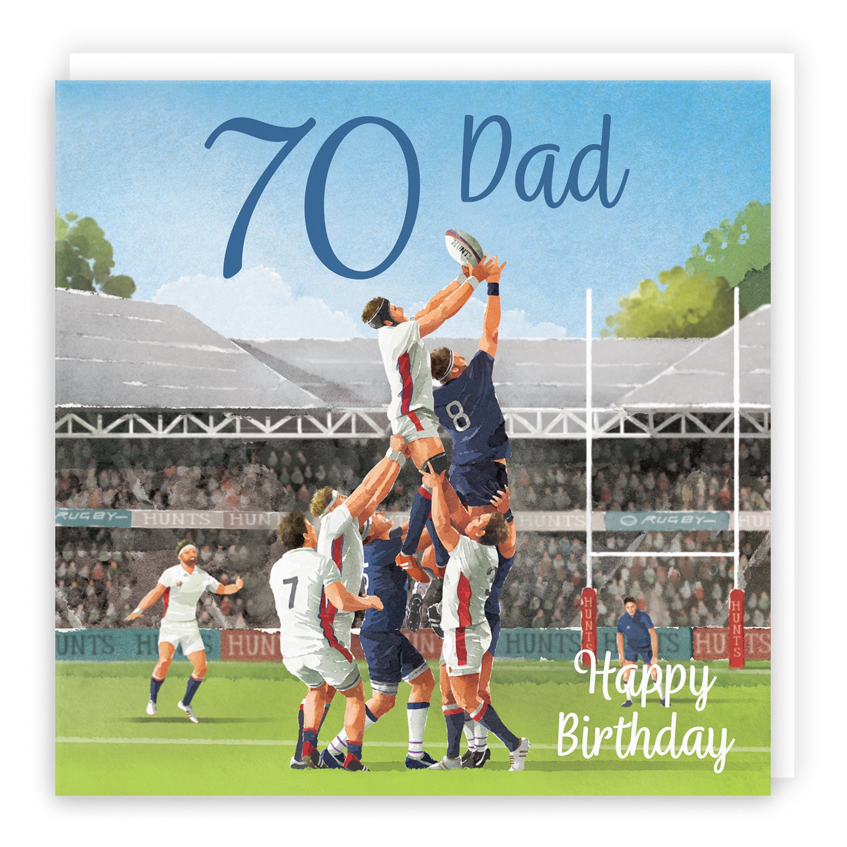 70th Dad Rugby Birthday Card Milo's Gallery - Default Title (B0CPR23PBR)