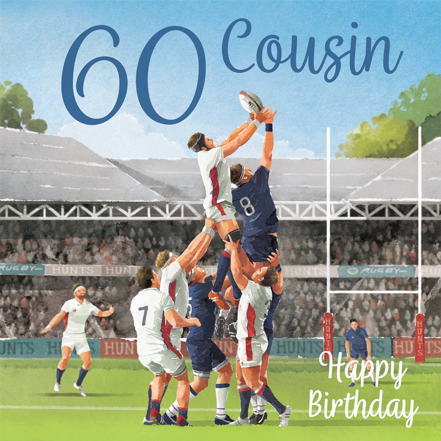 60th Cousin Rugby Birthday Card Milo's Gallery - Default Title (B0CPR2B36P)
