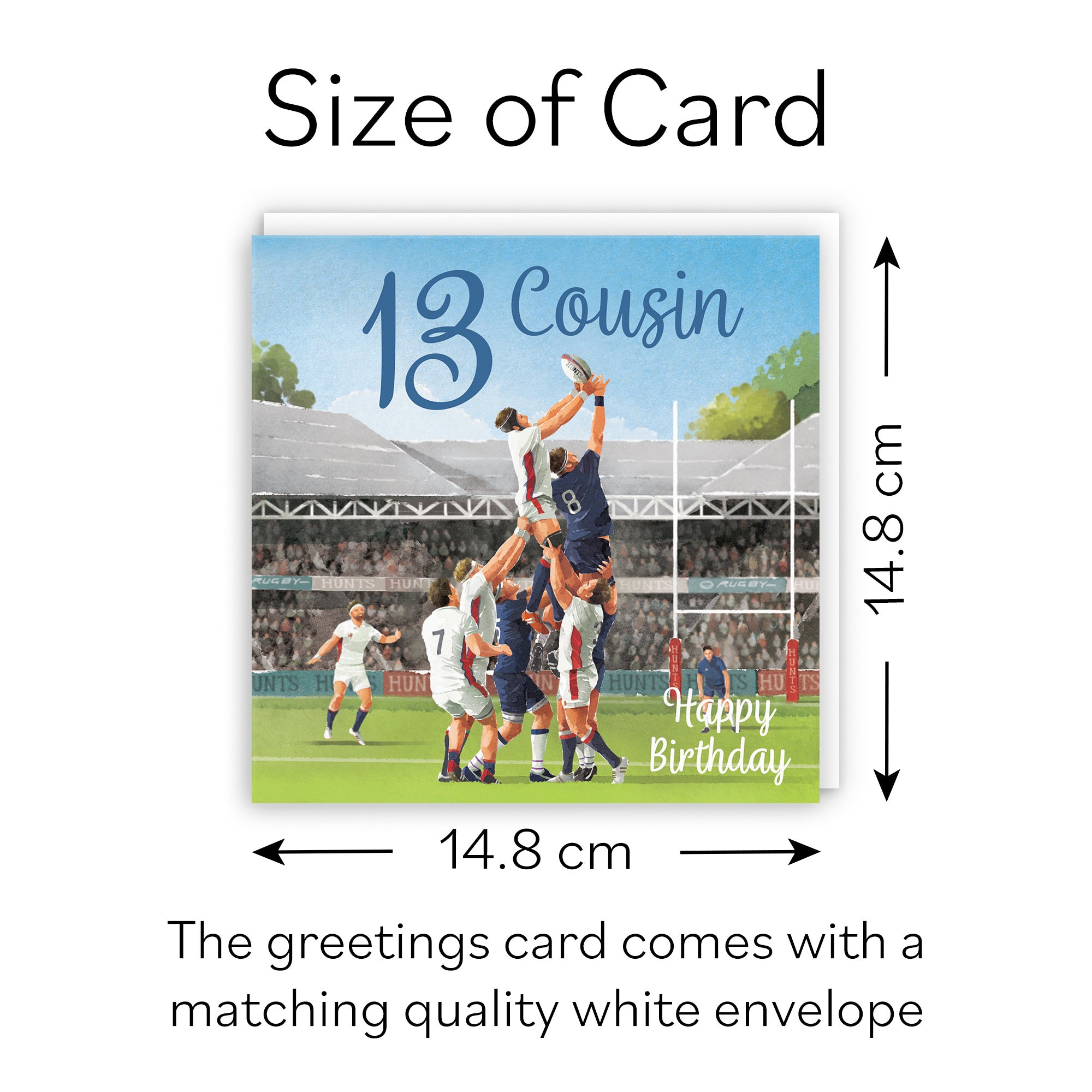13th Cousin Rugby Birthday Card Milo's Gallery - Default Title (B0CPR8X9YL)