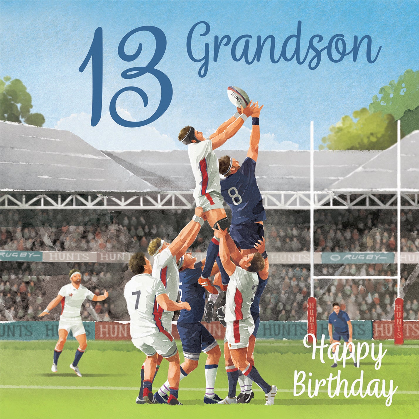 13th Grandson Rugby Birthday Card Milo's Gallery - Default Title (B0CPRDZQNL)
