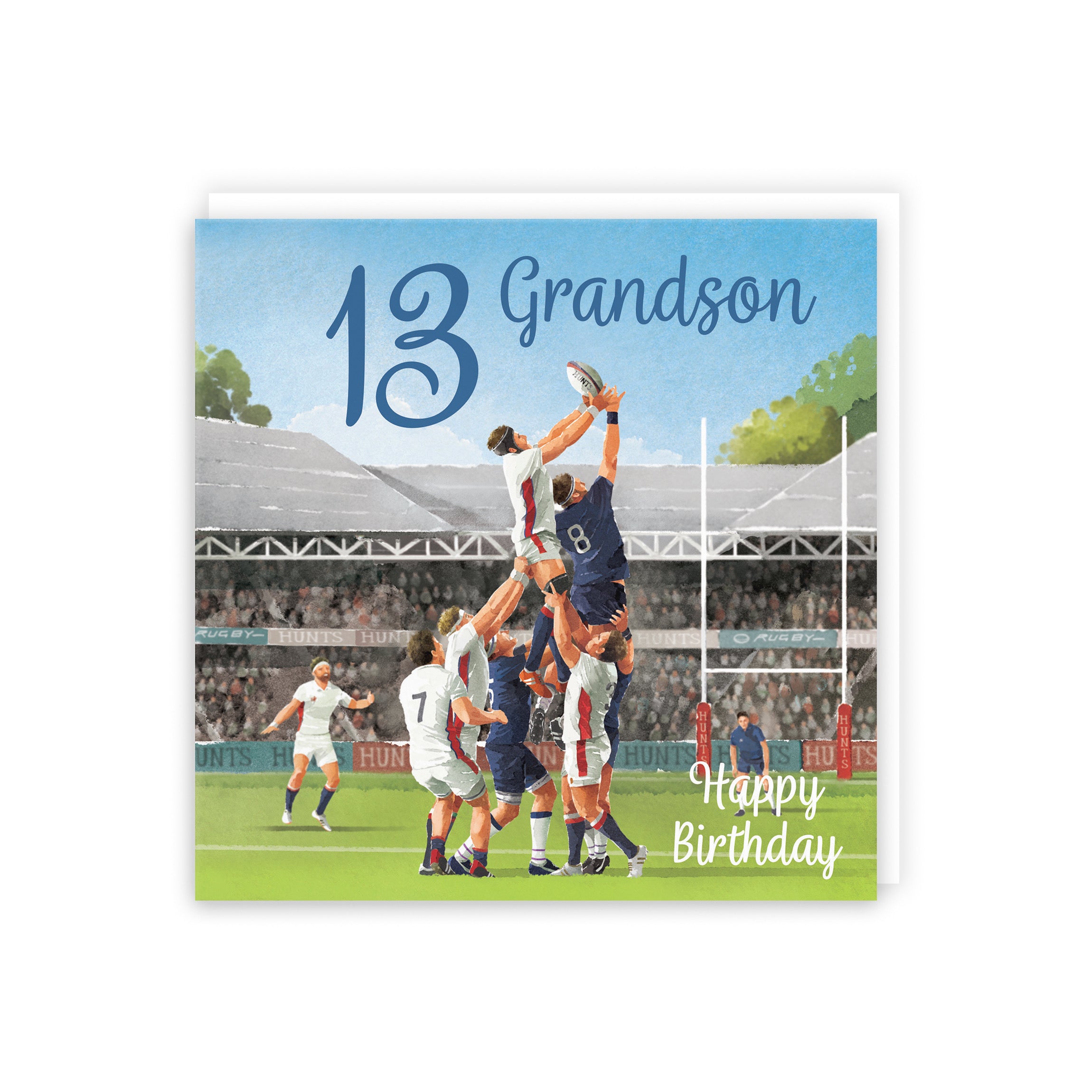 13th Grandson Rugby Birthday Card Milo's Gallery - Default Title (B0CPRDZQNL)