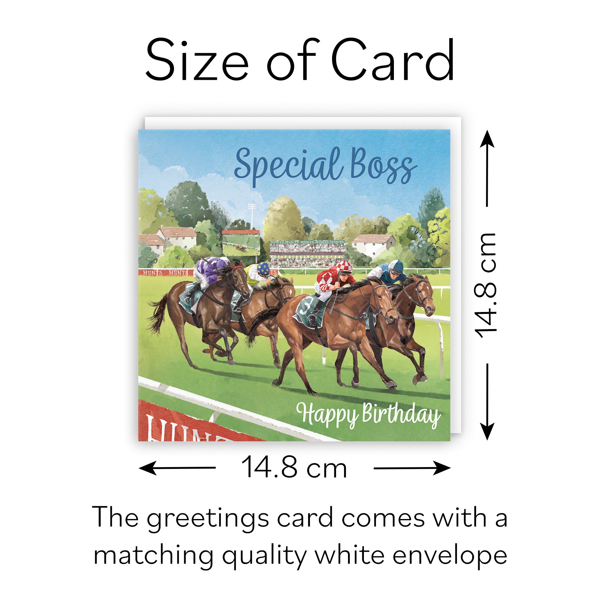 Boss Horse Racing Birthday Card Milo's Gallery - Default Title (B0CPWTXLJF)