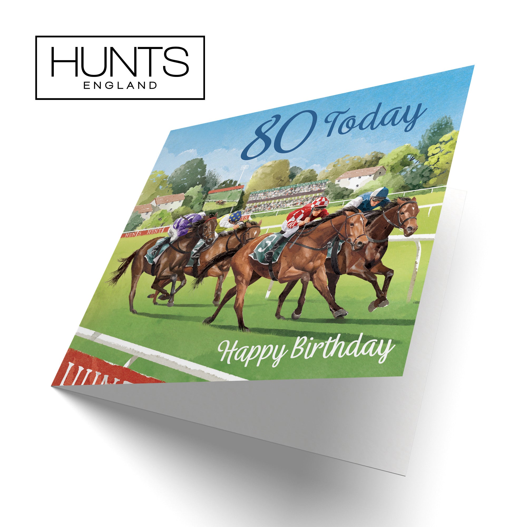 Horse Racing 80th Birthday Card Milo's Gallery - Default Title (B0CPWV3D5P)