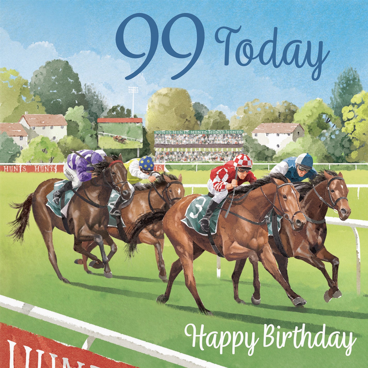 Horse Racing 99th Birthday Card Milo's Gallery - Default Title (B0CPWVBWY3)