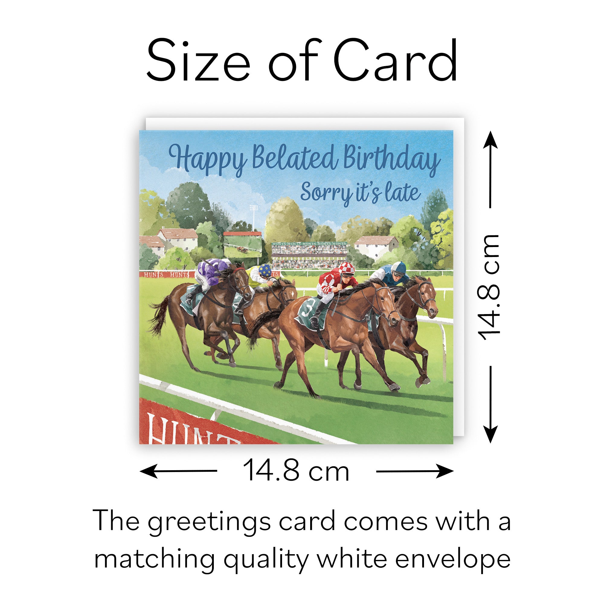Horse Racing Belated Birthday Card Milo's Gallery - Default Title (B0CPWVGH21)