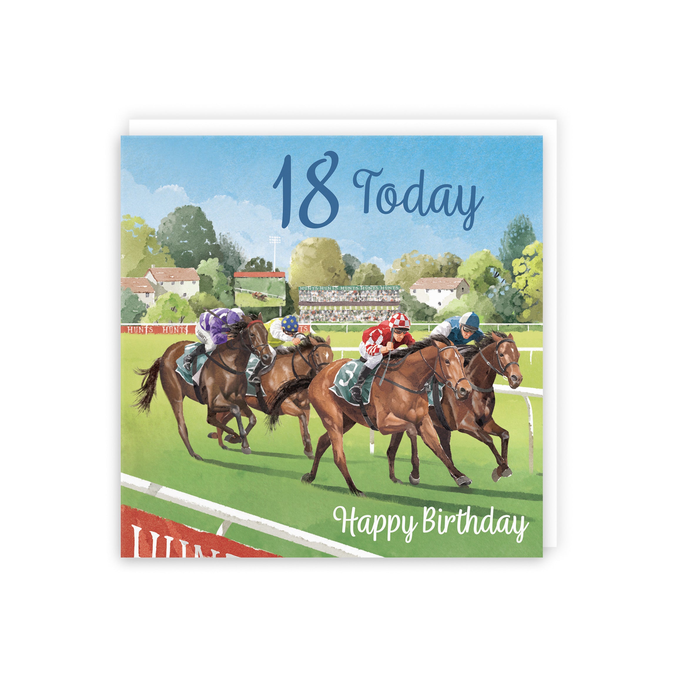 Horse Racing 18th Birthday Card Milo's Gallery - Default Title (B0CPWVRJ12)