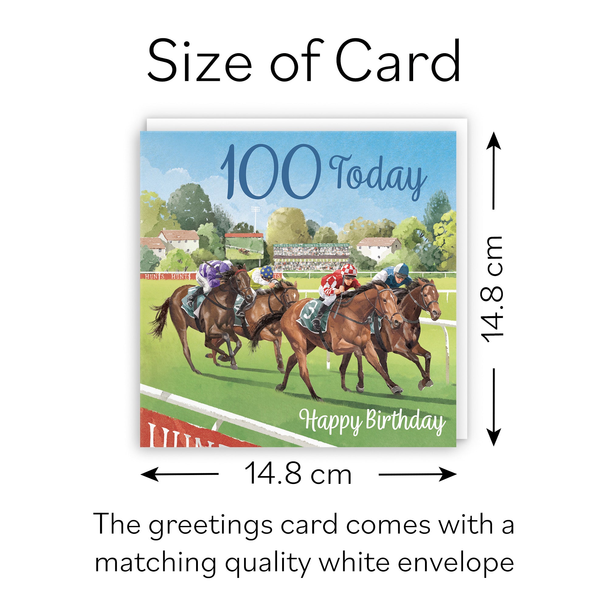 Horse Racing 100th Birthday Card Milo's Gallery - Default Title (B0CPWW3RQD)