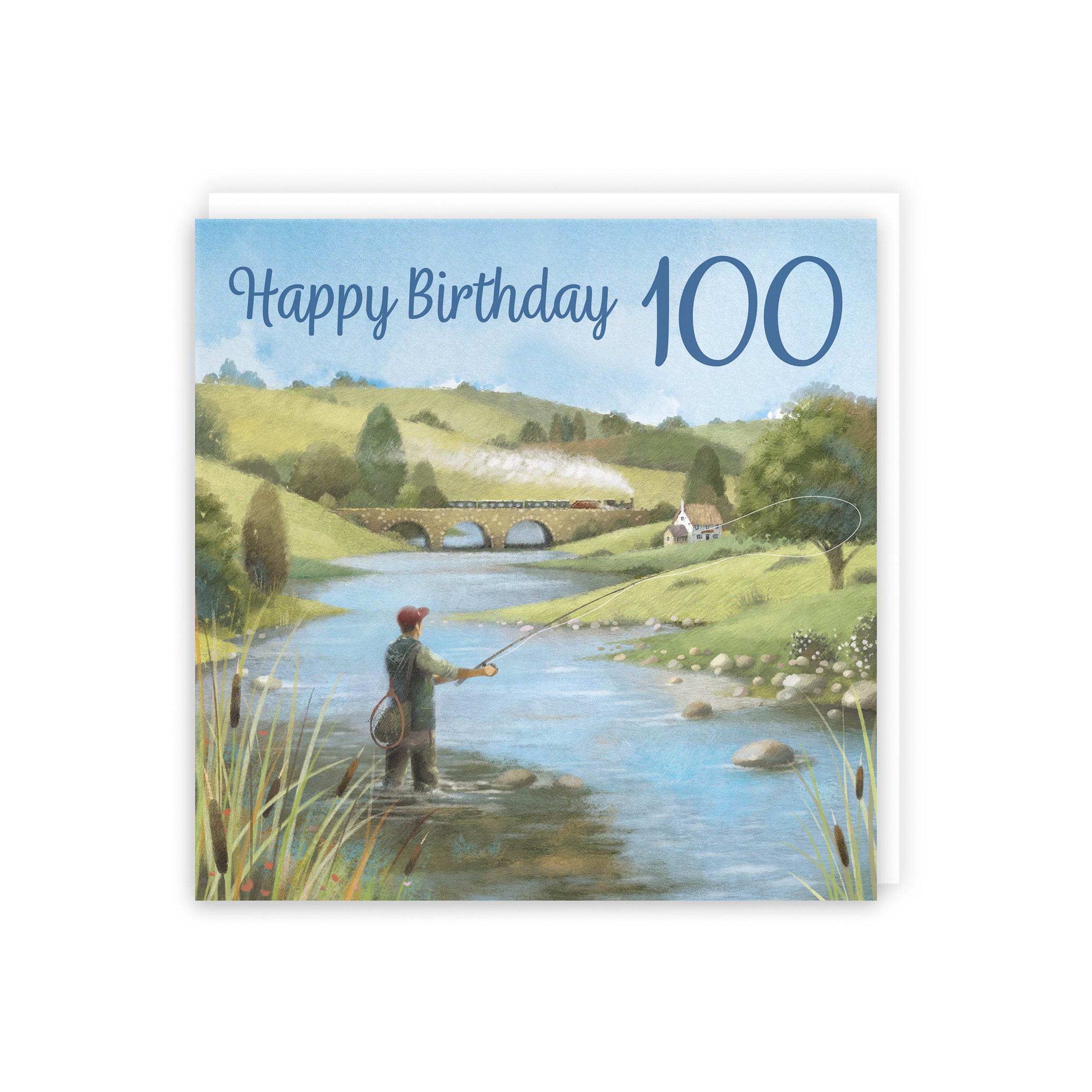 Fly Fishing 100th Birthday Card Milo's Gallery - Default Title (B0CQWRFBDZ)