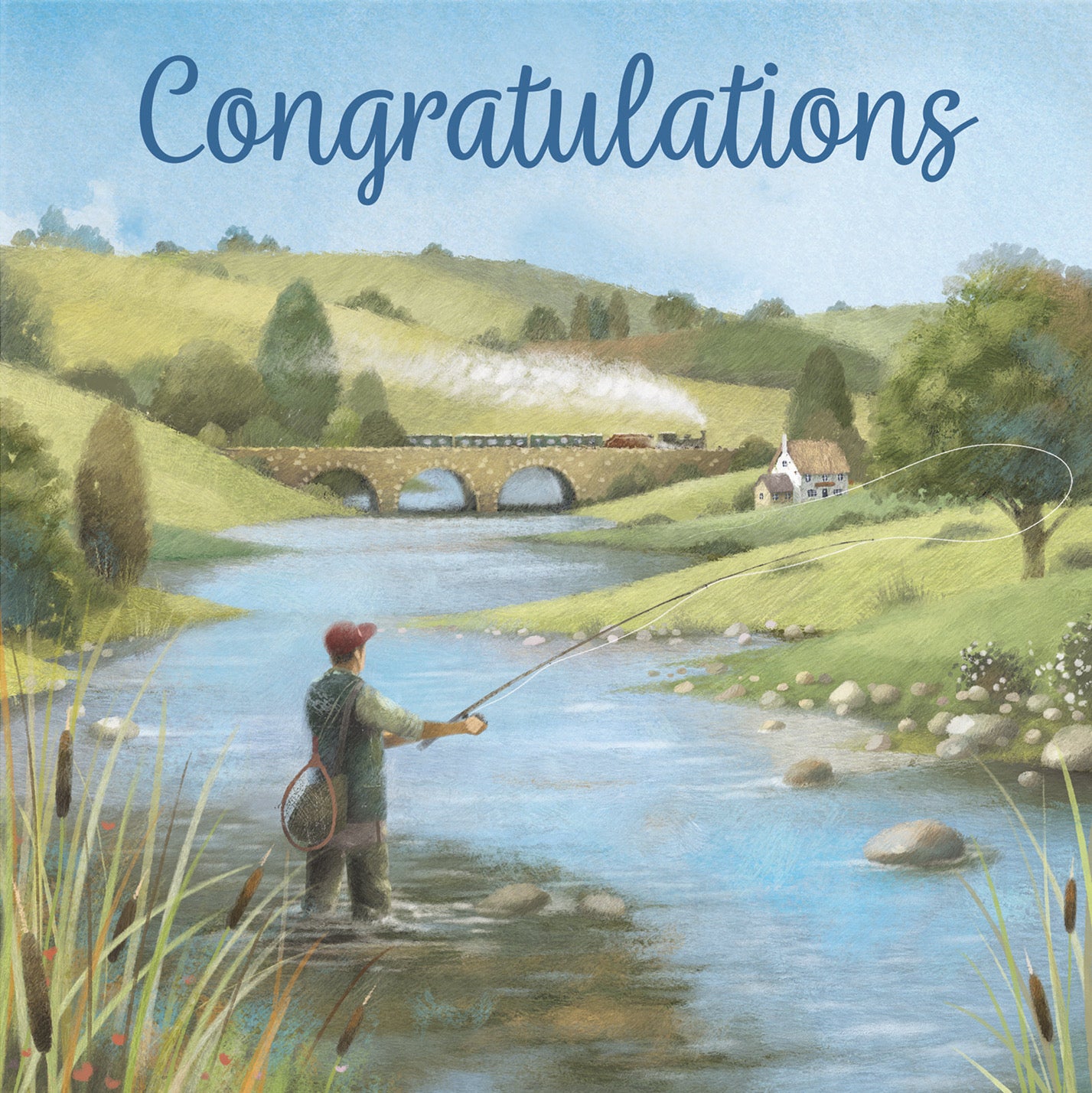 Fly Fishing Congratulations Card Milo's Gallery - Default Title (B0CQWRY7GC)