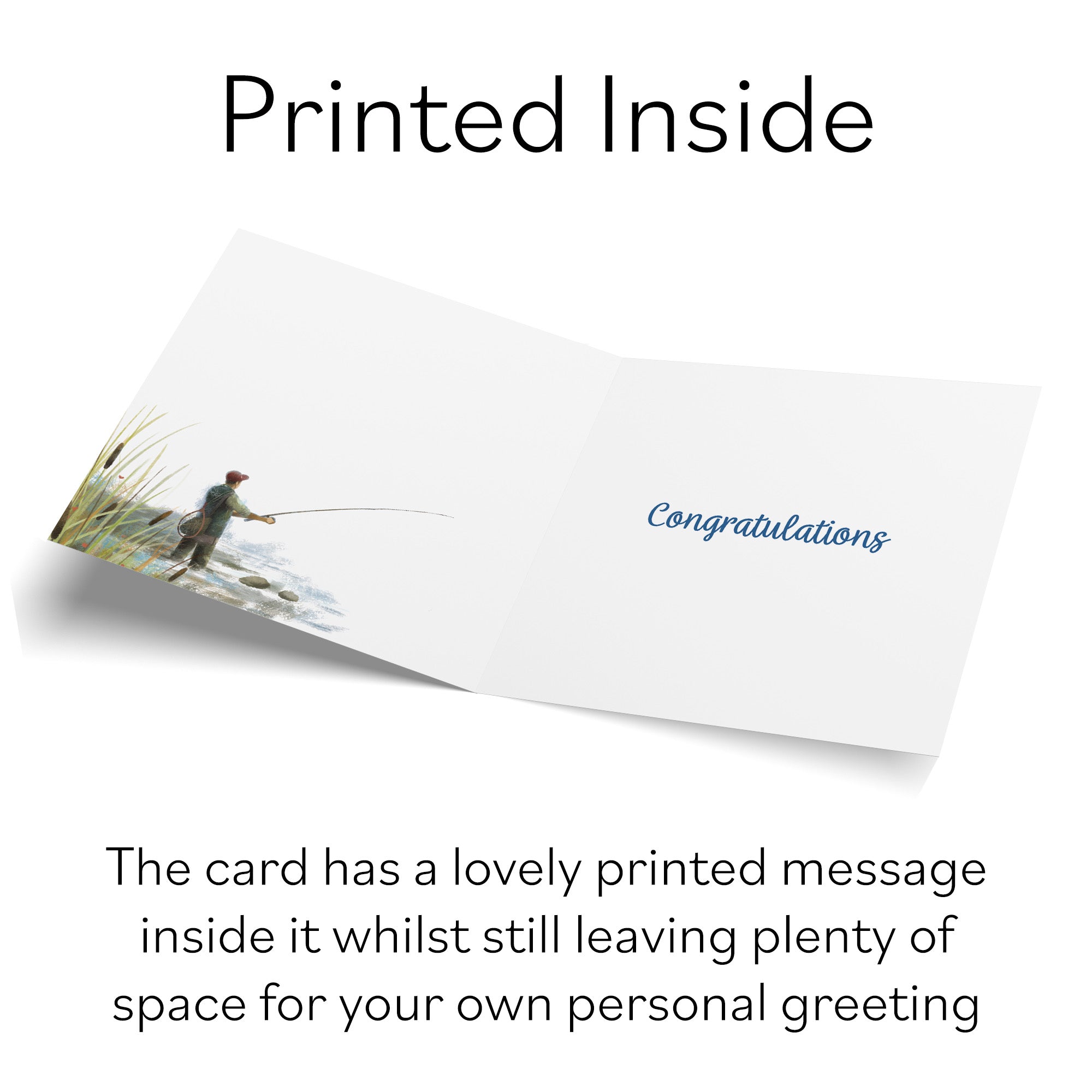 Fly Fishing Congratulations Card Milo's Gallery - Default Title (B0CQWRY7GC)
