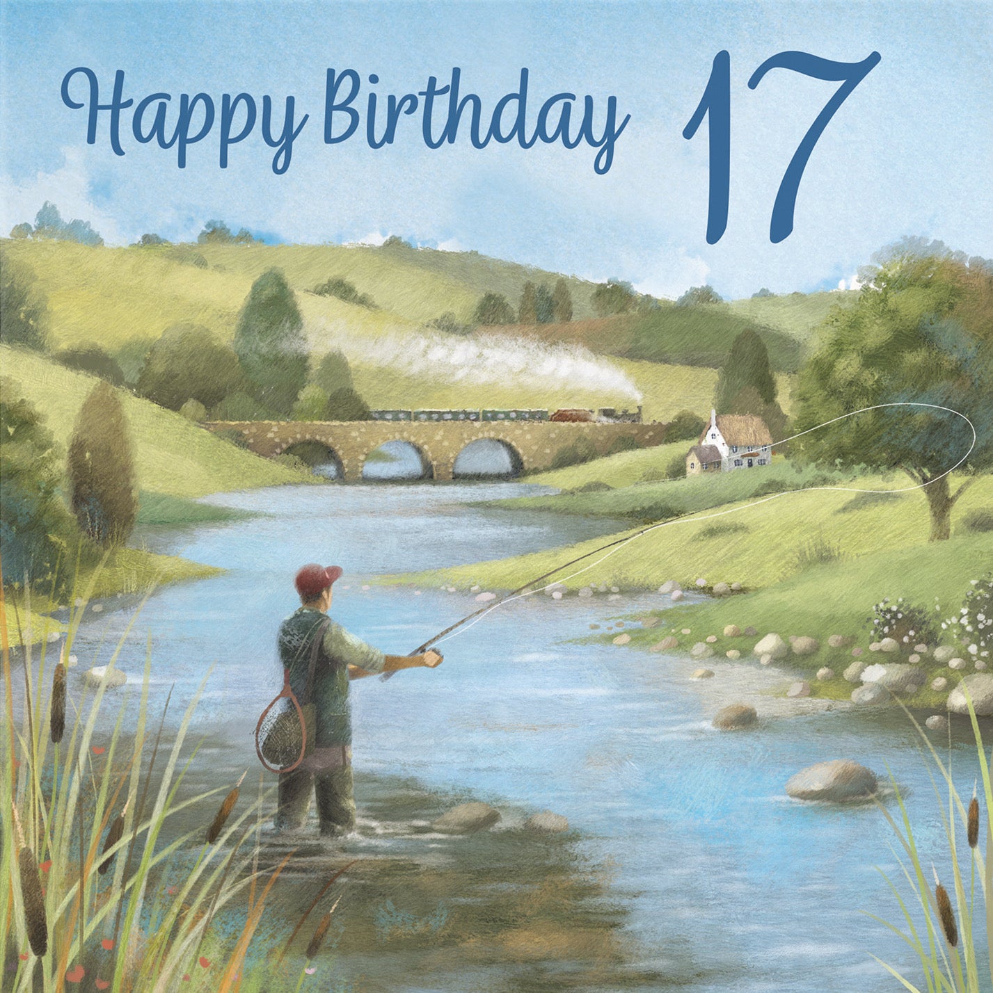 Fly Fishing 17th Birthday Card Milo's Gallery - Default Title (B0CQWS92MV)