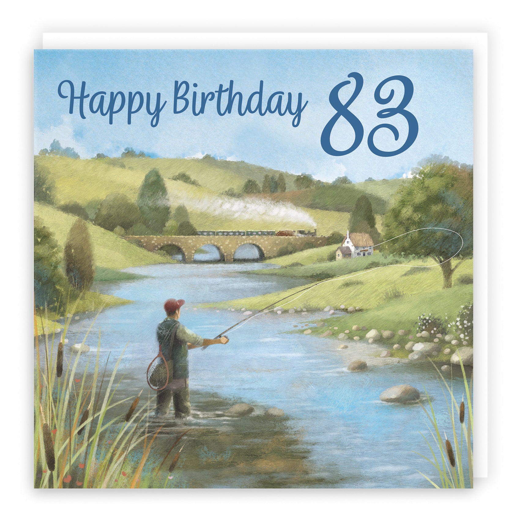 Fly Fishing 83rd Birthday Card Milo's Gallery - Default Title (B0CQWSV99F)