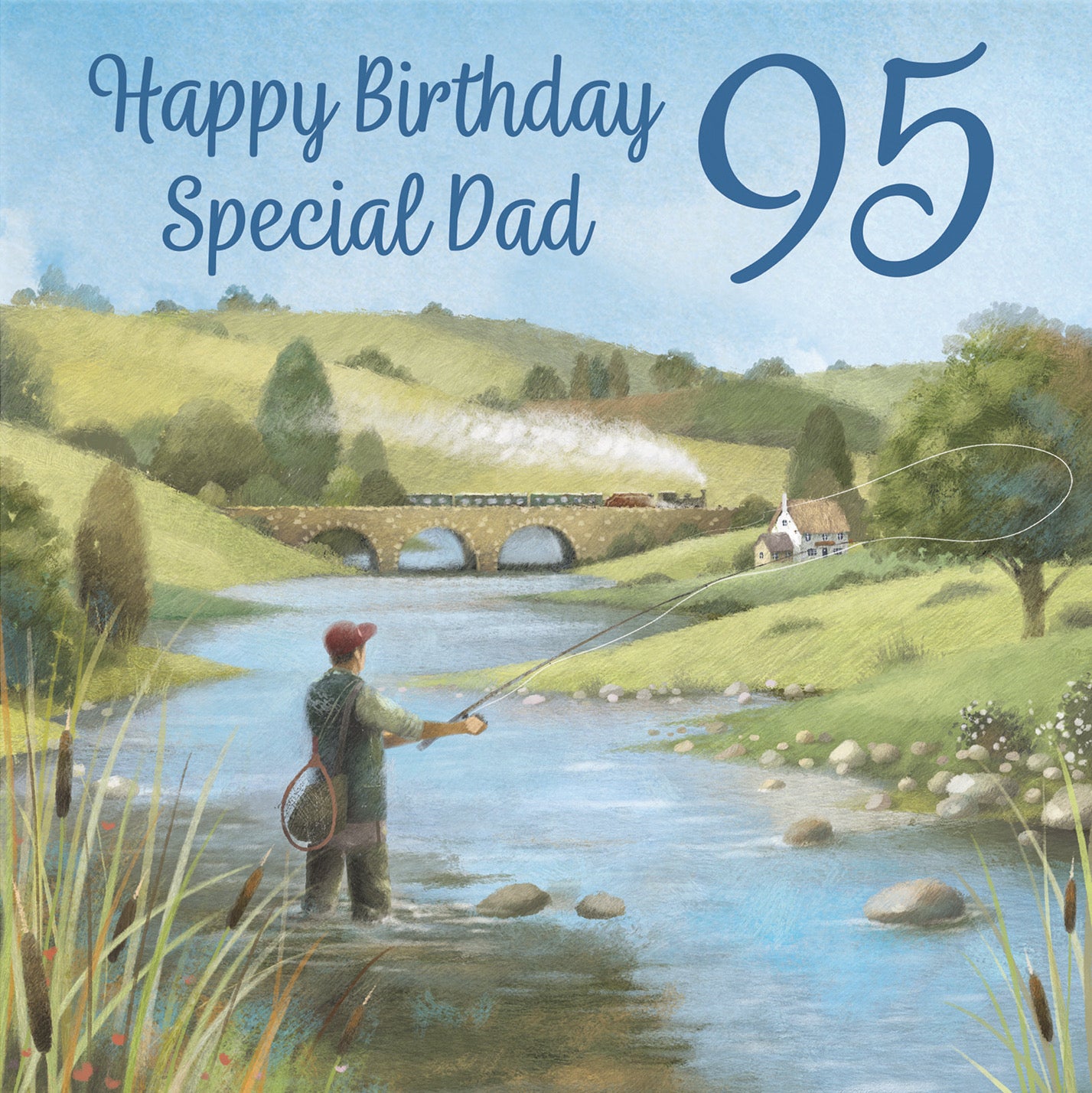 95th Dad Fly Fishing Birthday Card Milo's Gallery - Default Title (B0CQWT44DD)