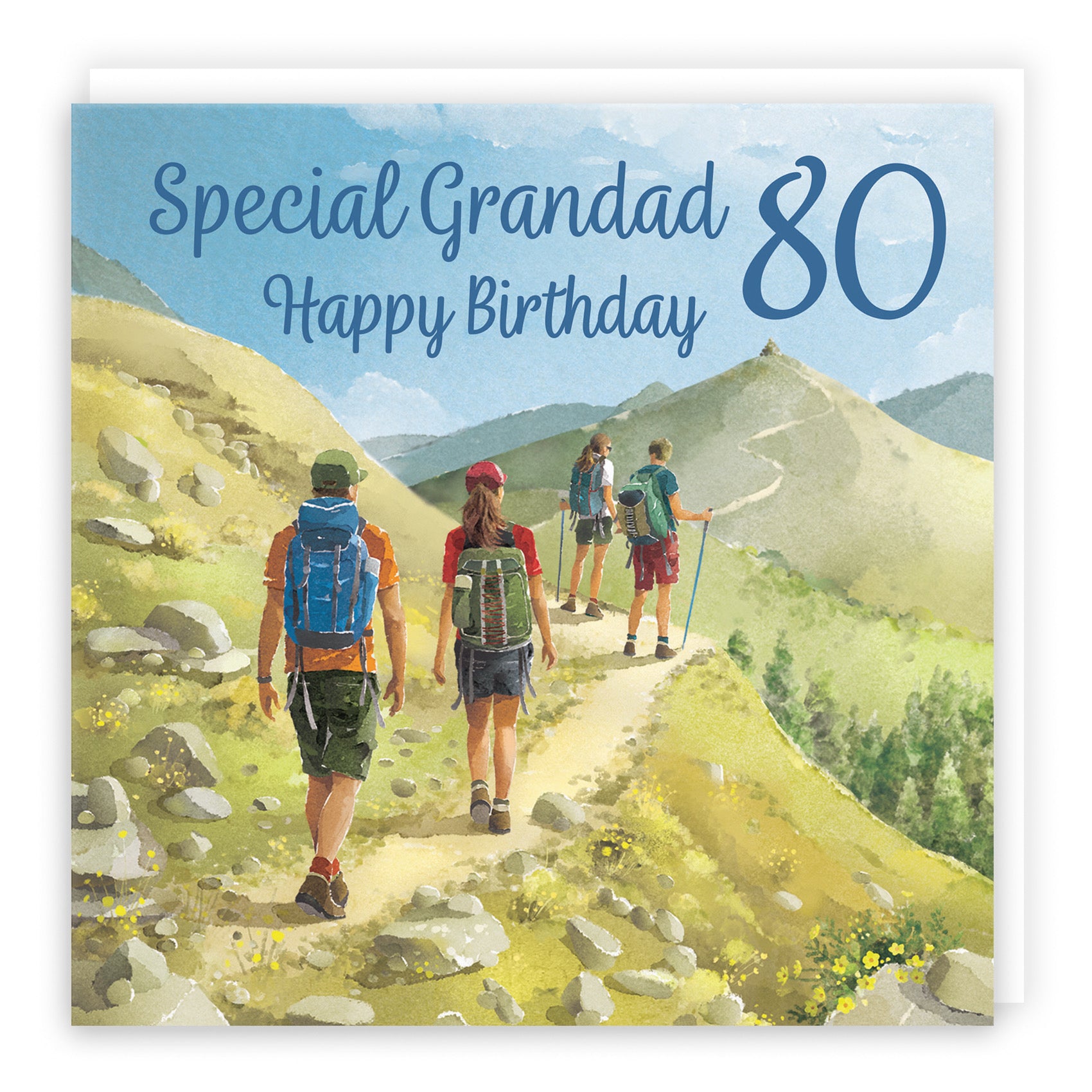 80th Grandad Walking Birthday Card Milo's Gallery - Default Title (B0CR1TKNZY)