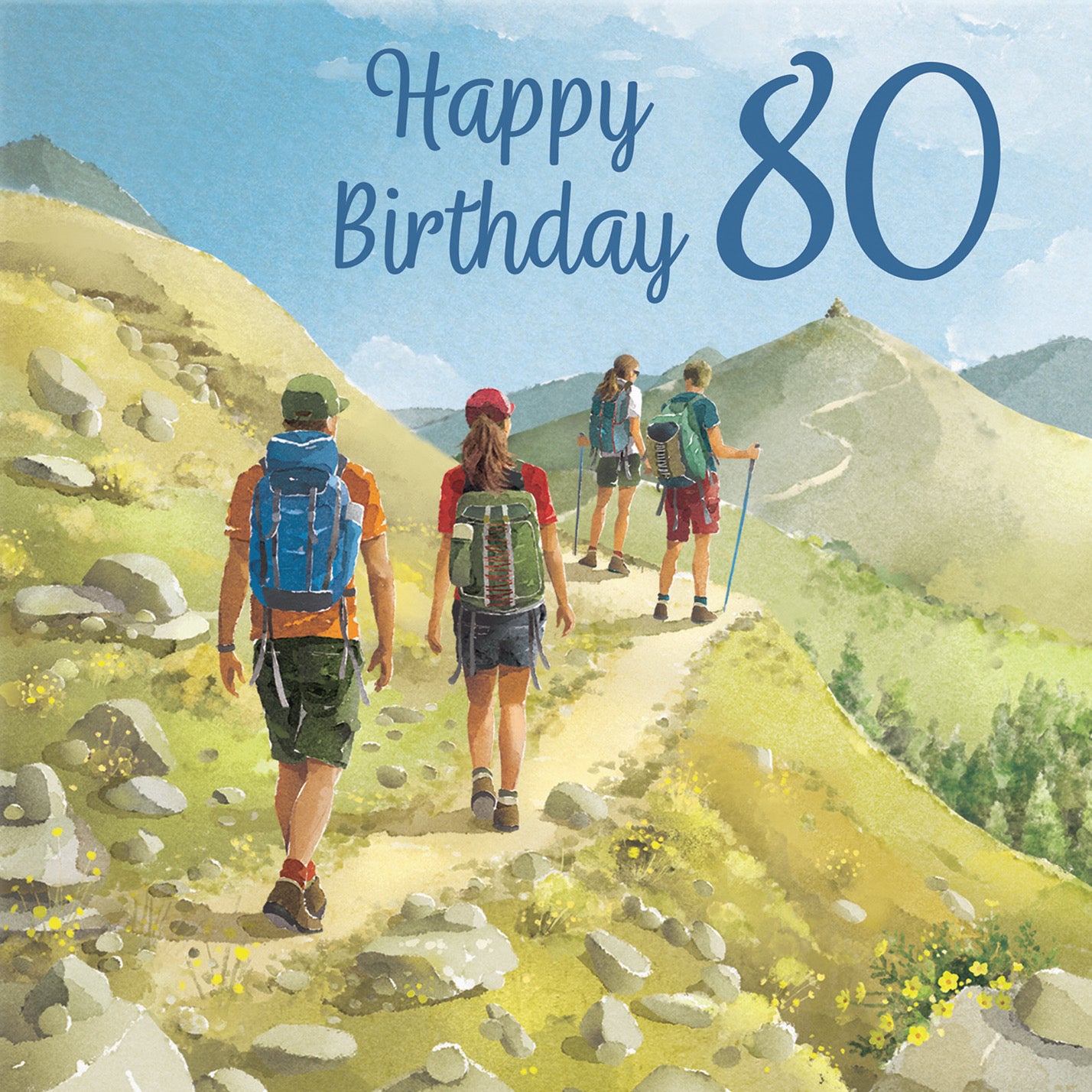 Walking 80th Birthday Card Milo's Gallery - Default Title (B0CR1TQ65Z)