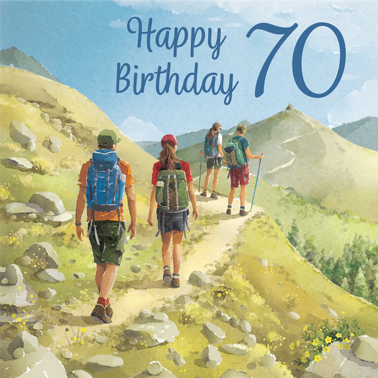 Walking 70th Birthday Card Milo's Gallery - Default Title (B0CR1TQWWV)