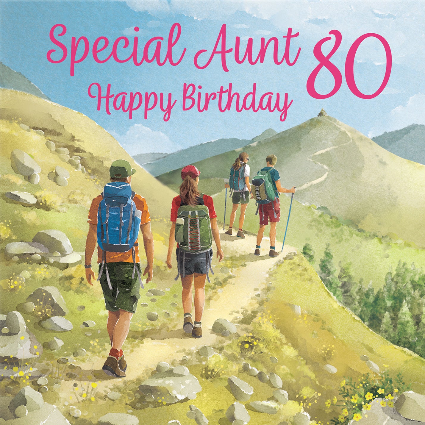 80th Aunt Walking Birthday Card Milo's Gallery - Default Title (B0CR1TSQGJ)