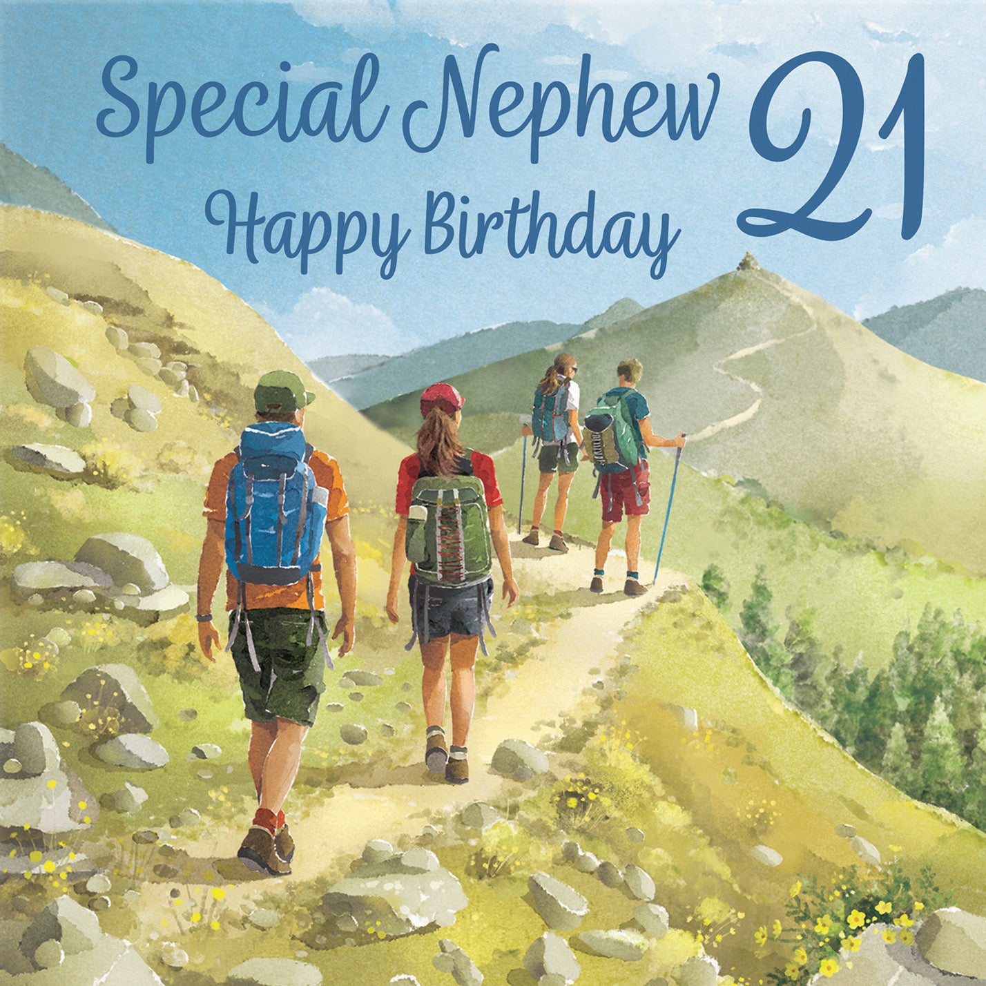 21st Nephew Walking Birthday Card Milo's Gallery - Default Title (B0CR1TTC2P)