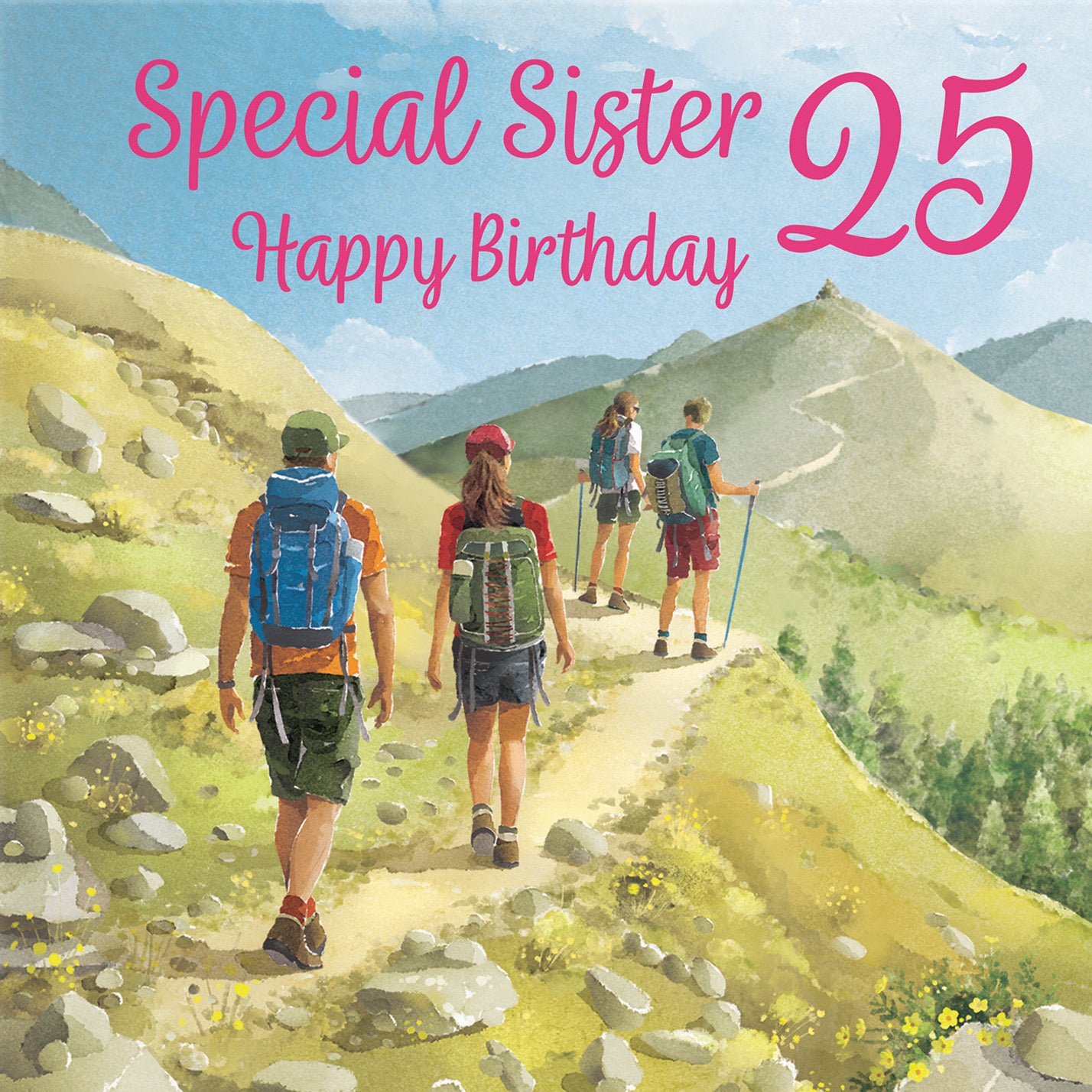 25th Sister Walking Birthday Card Milo's Gallery - Default Title (B0CR1TWCVK)