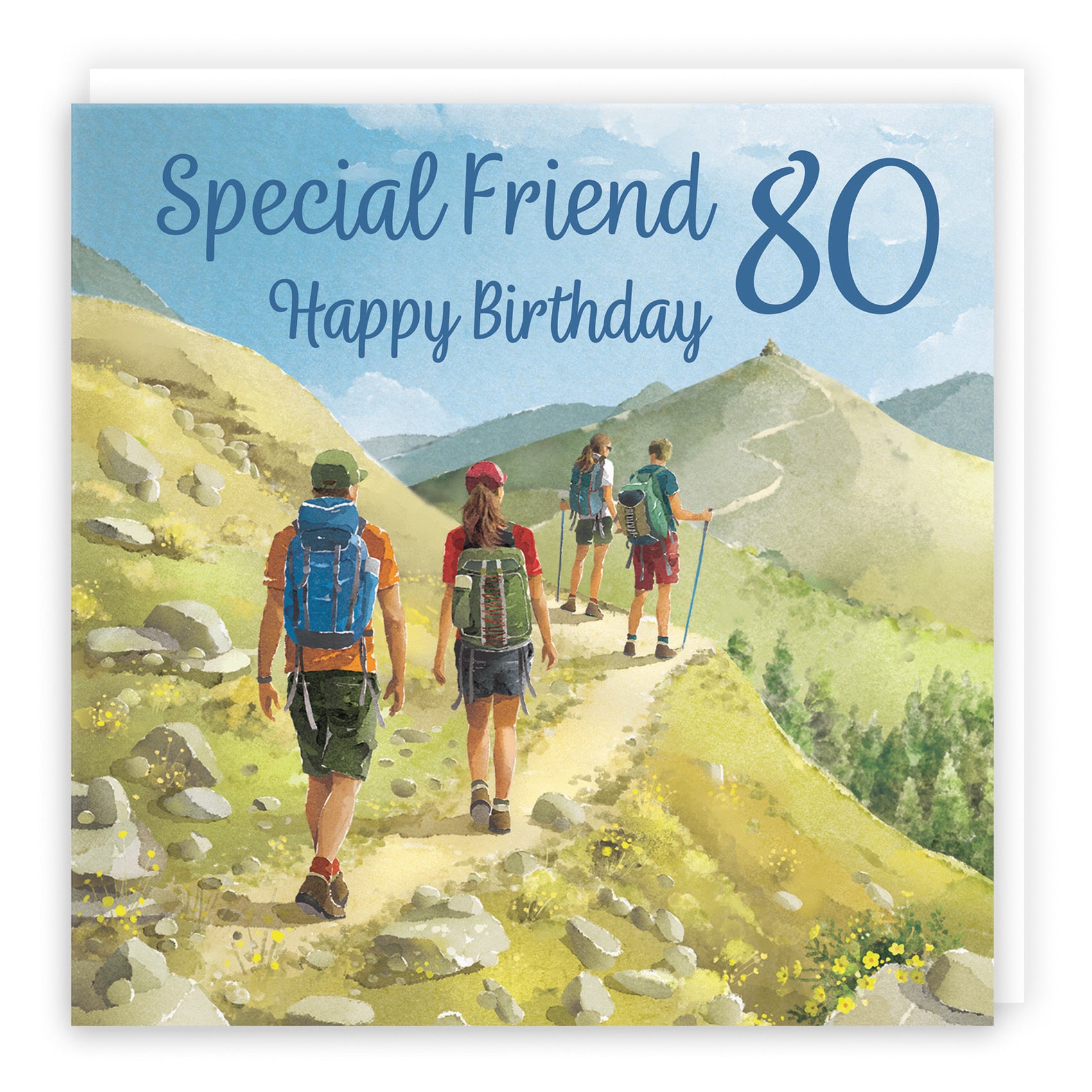 80th Friend Walking Birthday Card Milo's Gallery - Default Title (B0CR1V6XGC)