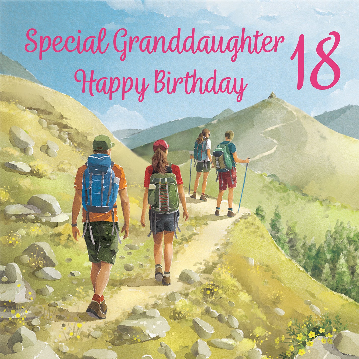 18th Granddaughter Walking Birthday Card Milo's Gallery - Default Title (B0CR1VNHNL)